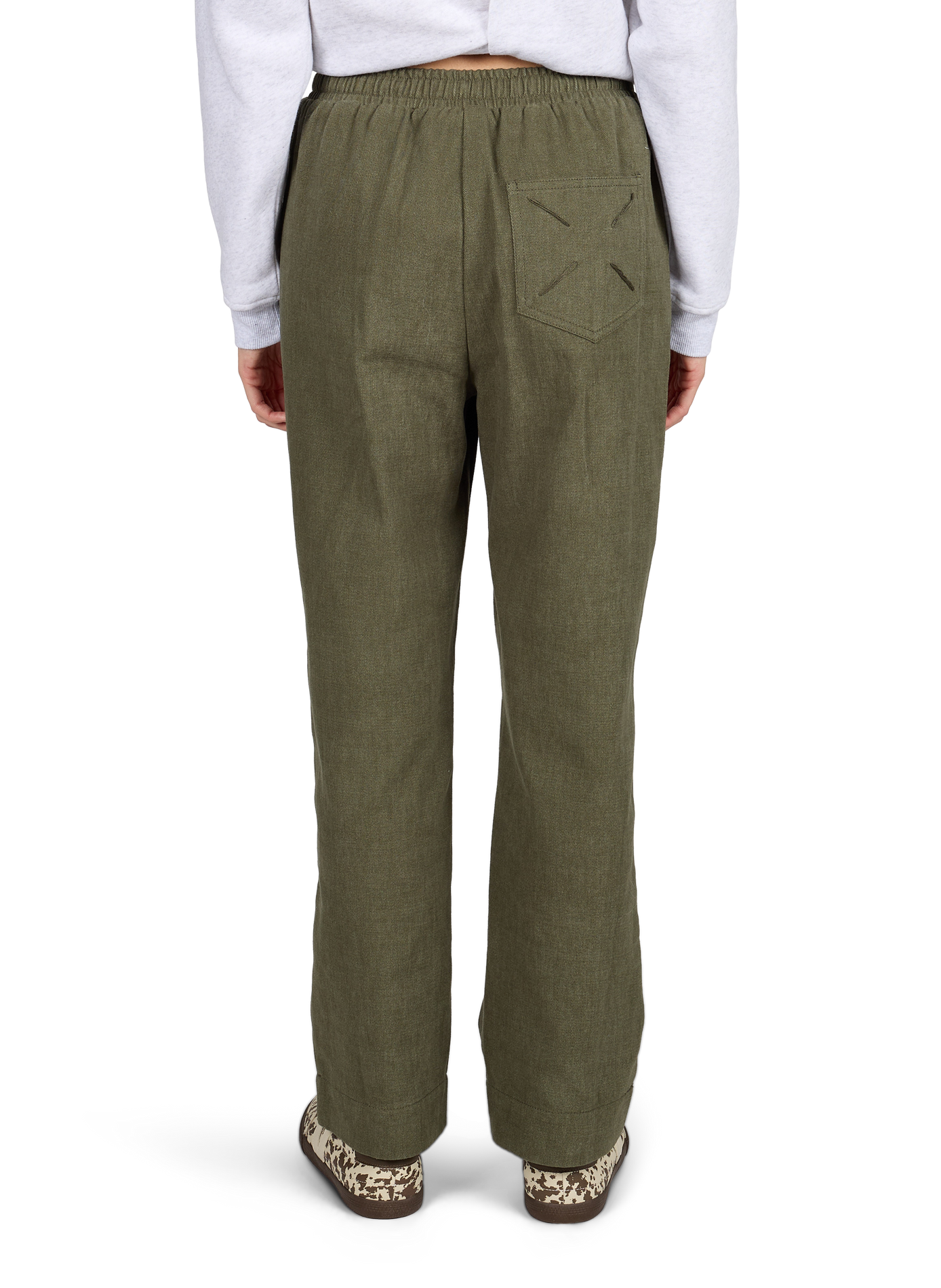 Hose mit Taschen aus Baumwolle LAURE+MAX Khaki