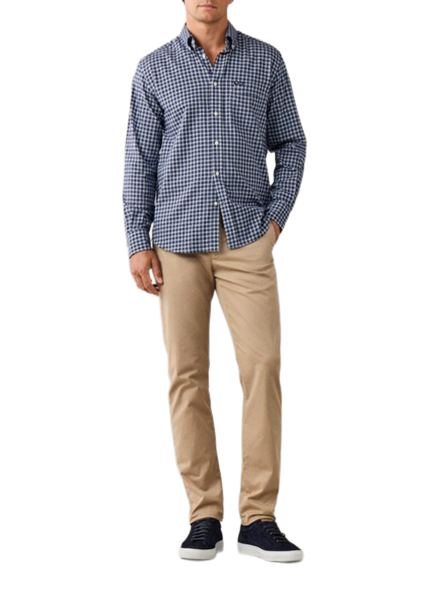 Classic checkered cotton shirt FACONNABLE Blue