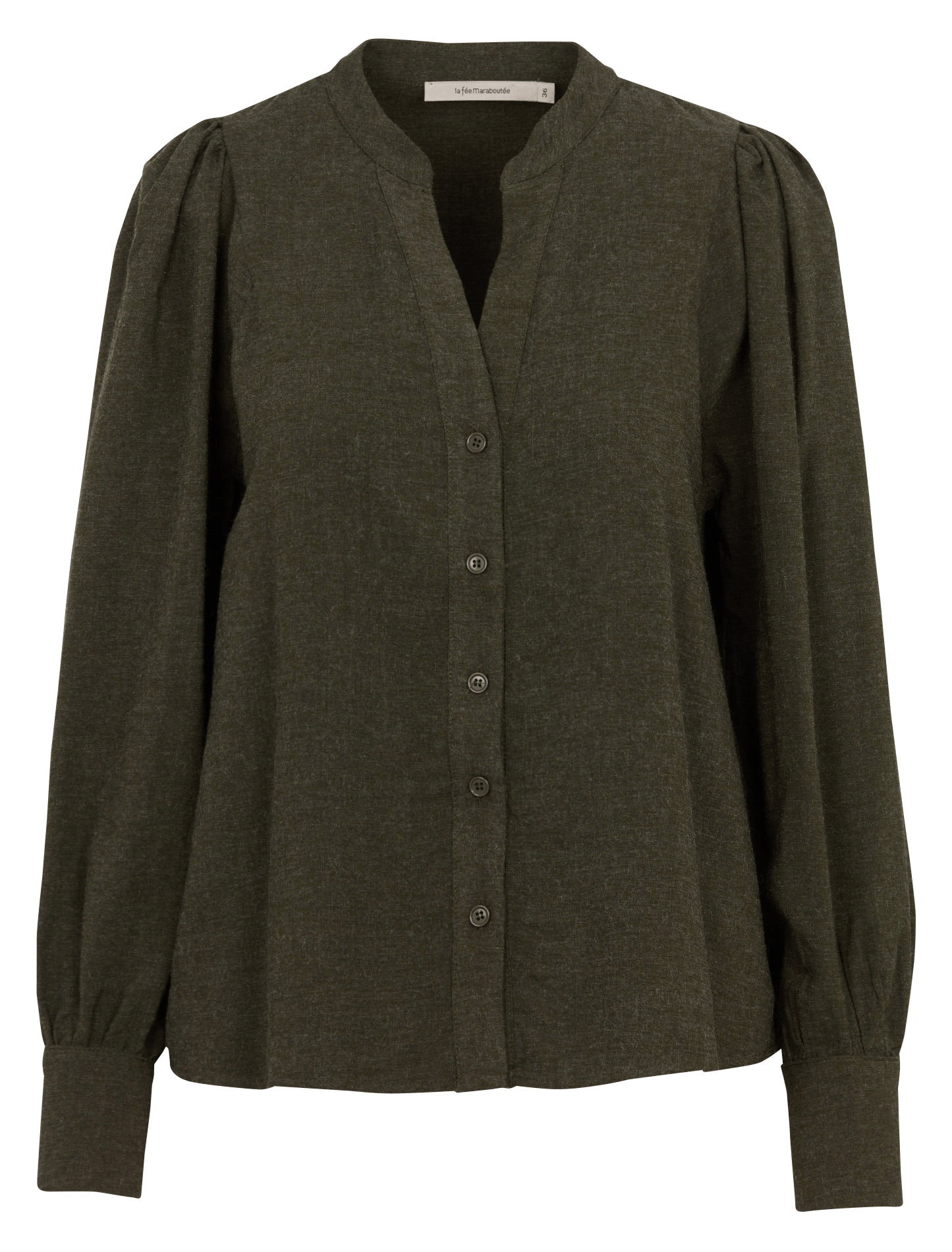 Losvallende blouse met V-hals LA FEE MARABOUTEE Groen