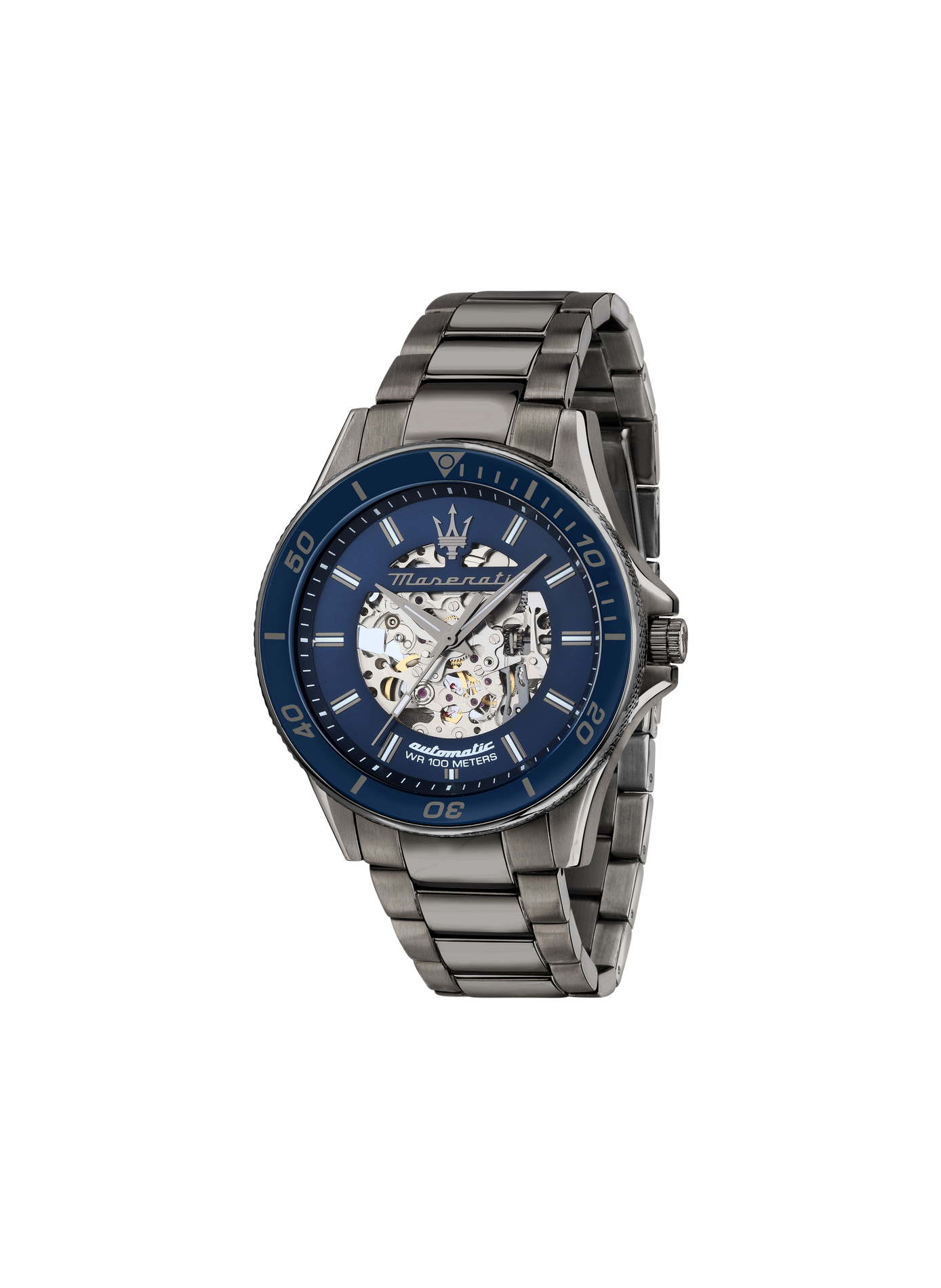 Montre automatique en acier inoxydable MASERATI Bleu