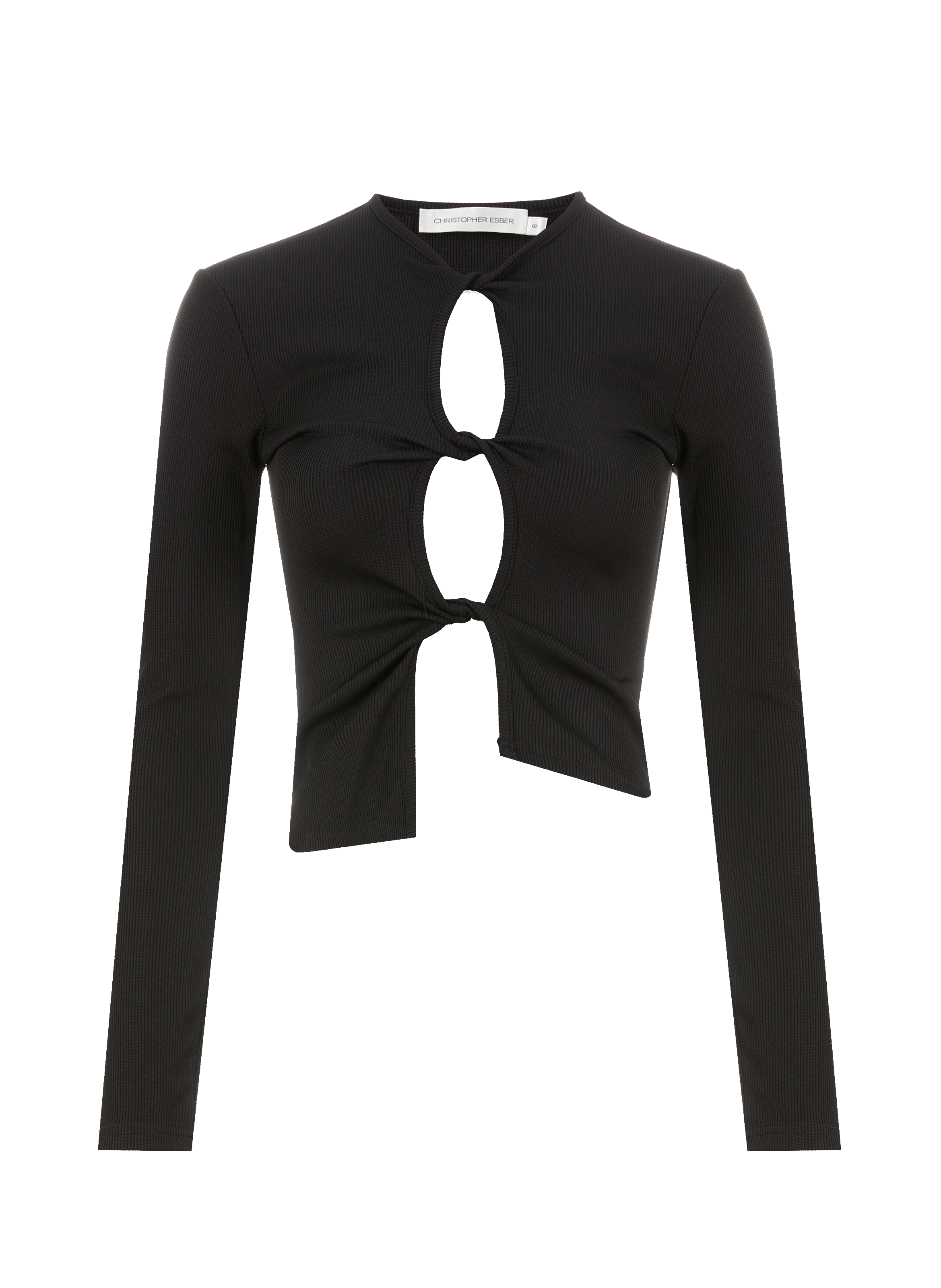Top à détails ajourés CHRISTOPHER ESBER Noir
