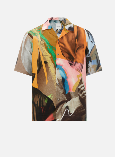 Printed shirt with linen MulticolorPAUL SMITH 