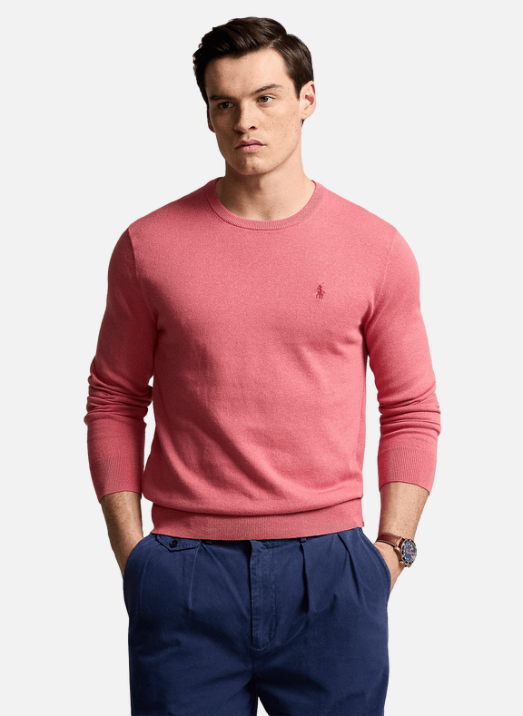POLO RALPH LAUREN Cotton and recycled cashmere jumper Red