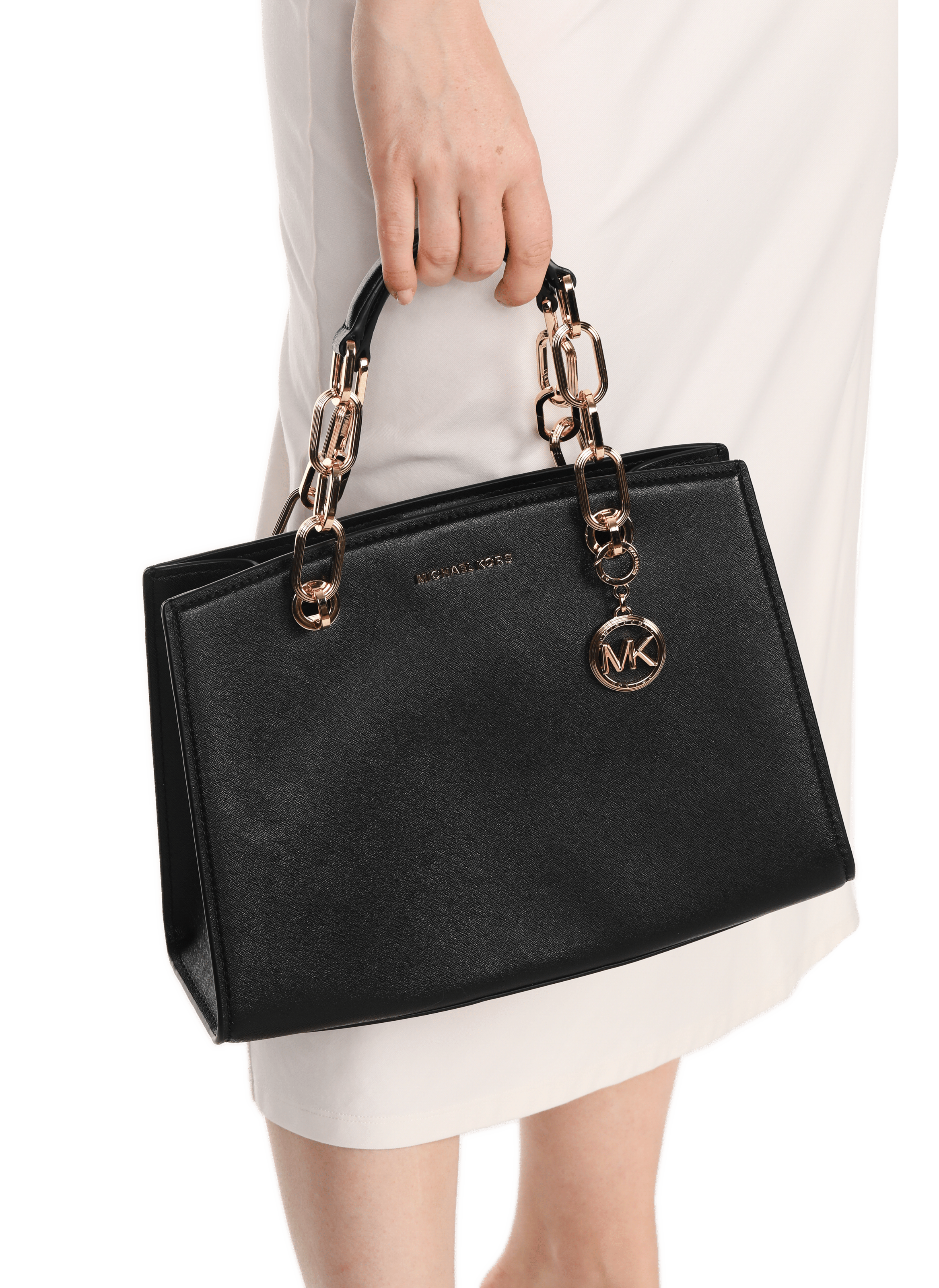 Sac à main Cynthia en cuir MICHAEL KORS Noir