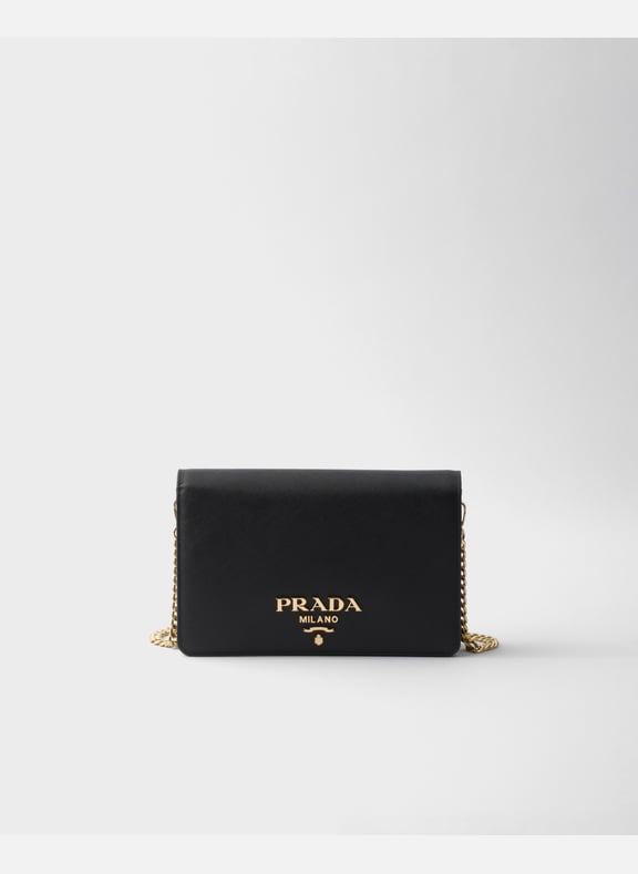 Mini-sac en cuir saffiano Noir by PRADA PRADA Mini-sac en cuir saffiano Noir