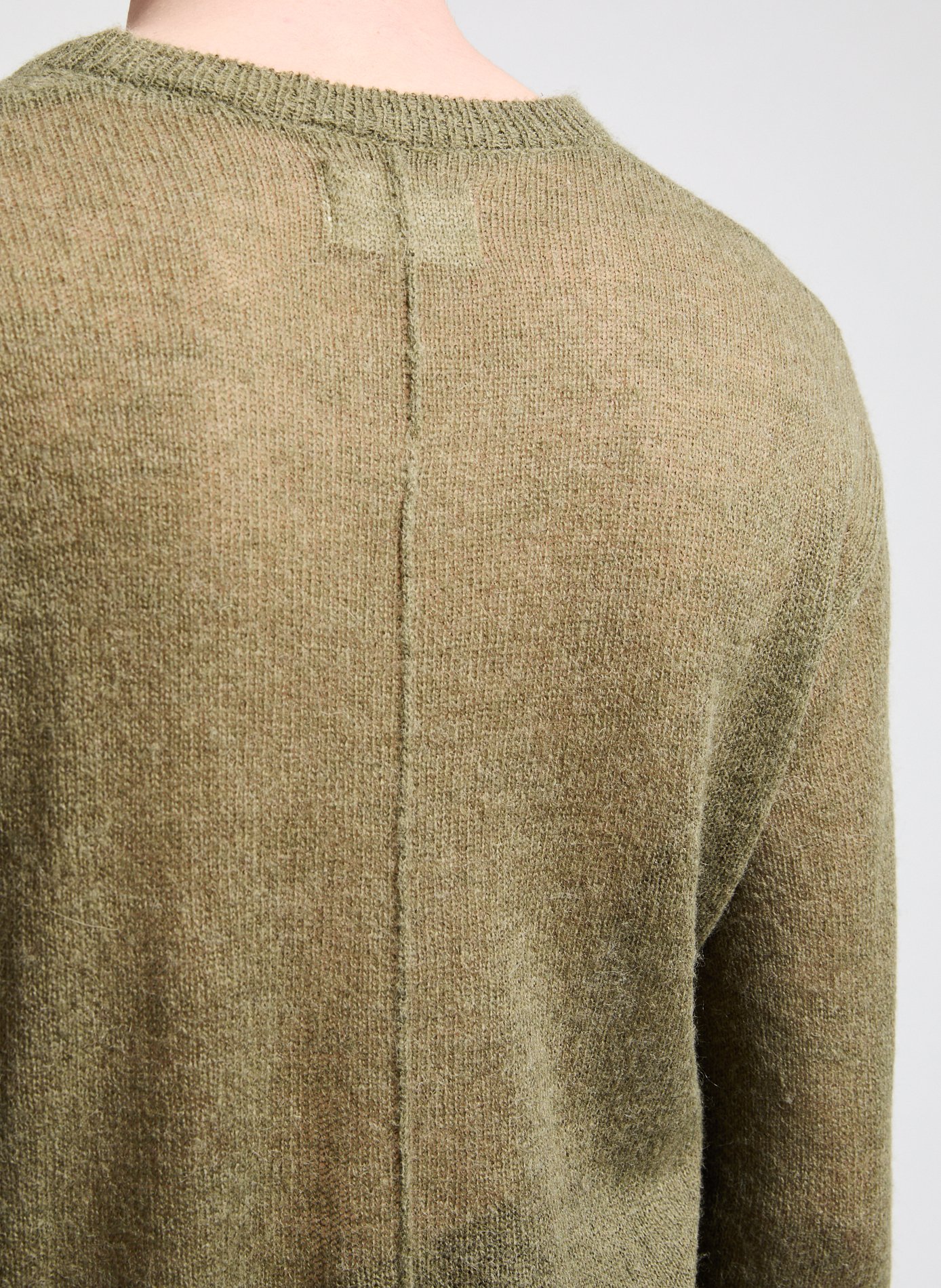 Straight V-neck sweater SAISON 1865 Khaki