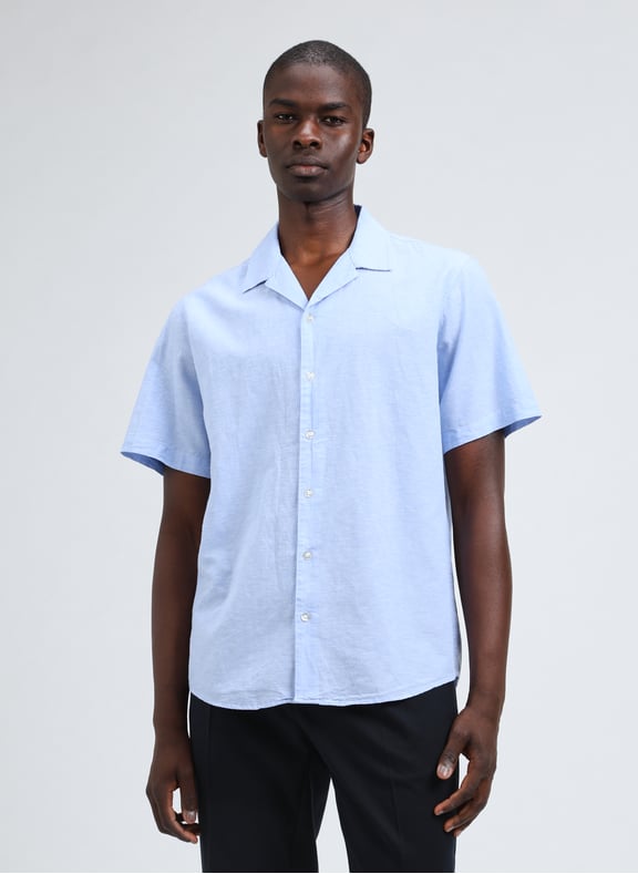 Cotton and linen shirt Blue by SELECTED SELECTED Cotton and linen shirt Blue