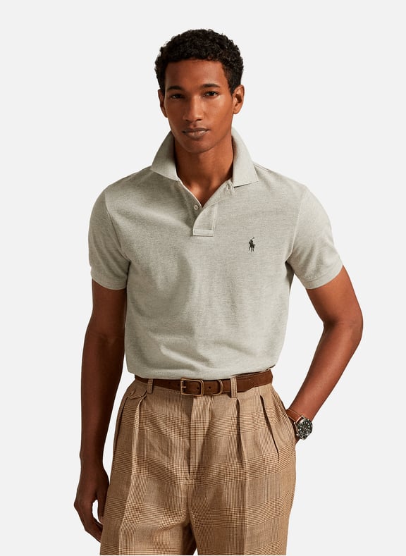 Organic cotton piqué polo shirt Grey by POLO RALPH LAUREN POLO RALPH LAUREN Organic cotton piqué polo shirt Grey