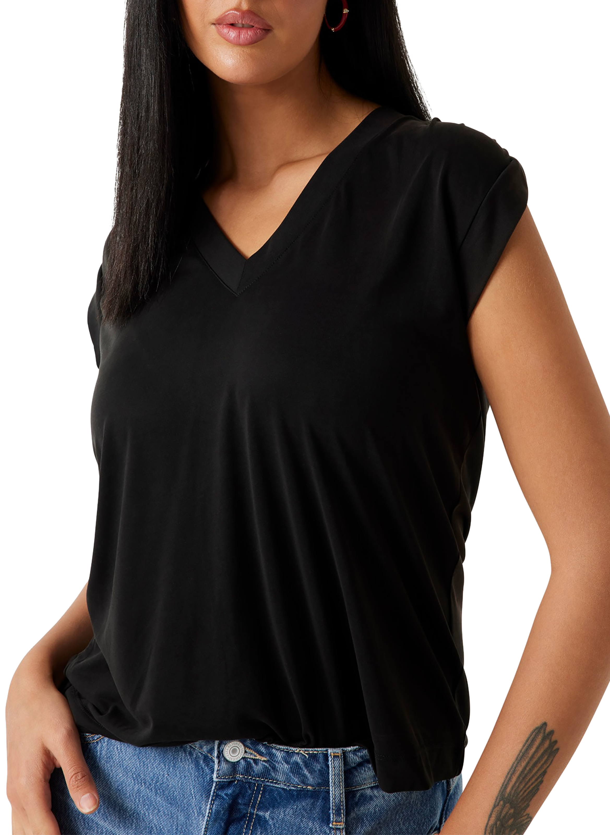 Top fluide GUESS Noir