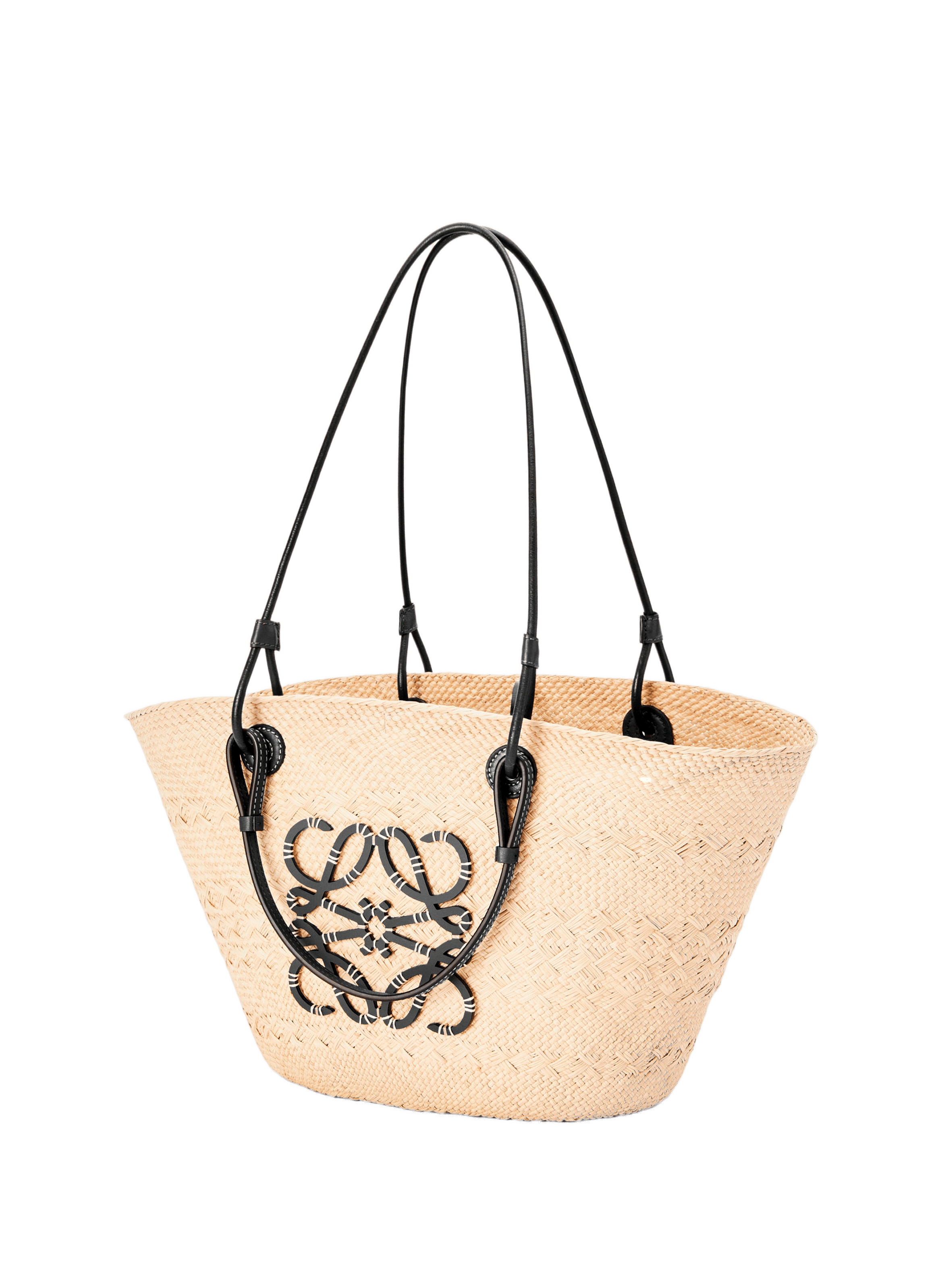 Medium Anagram basket in Iraca palm and leather  LOEWE Beige