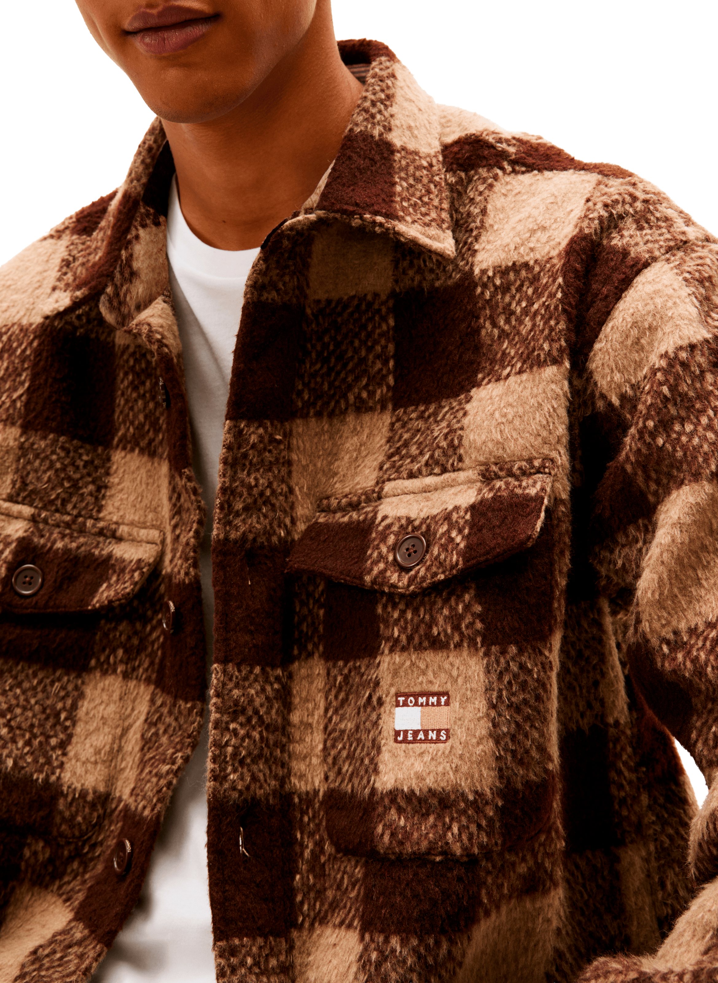 Oversized checked shirt-jacket TOMMY HILFIGER Multicolour