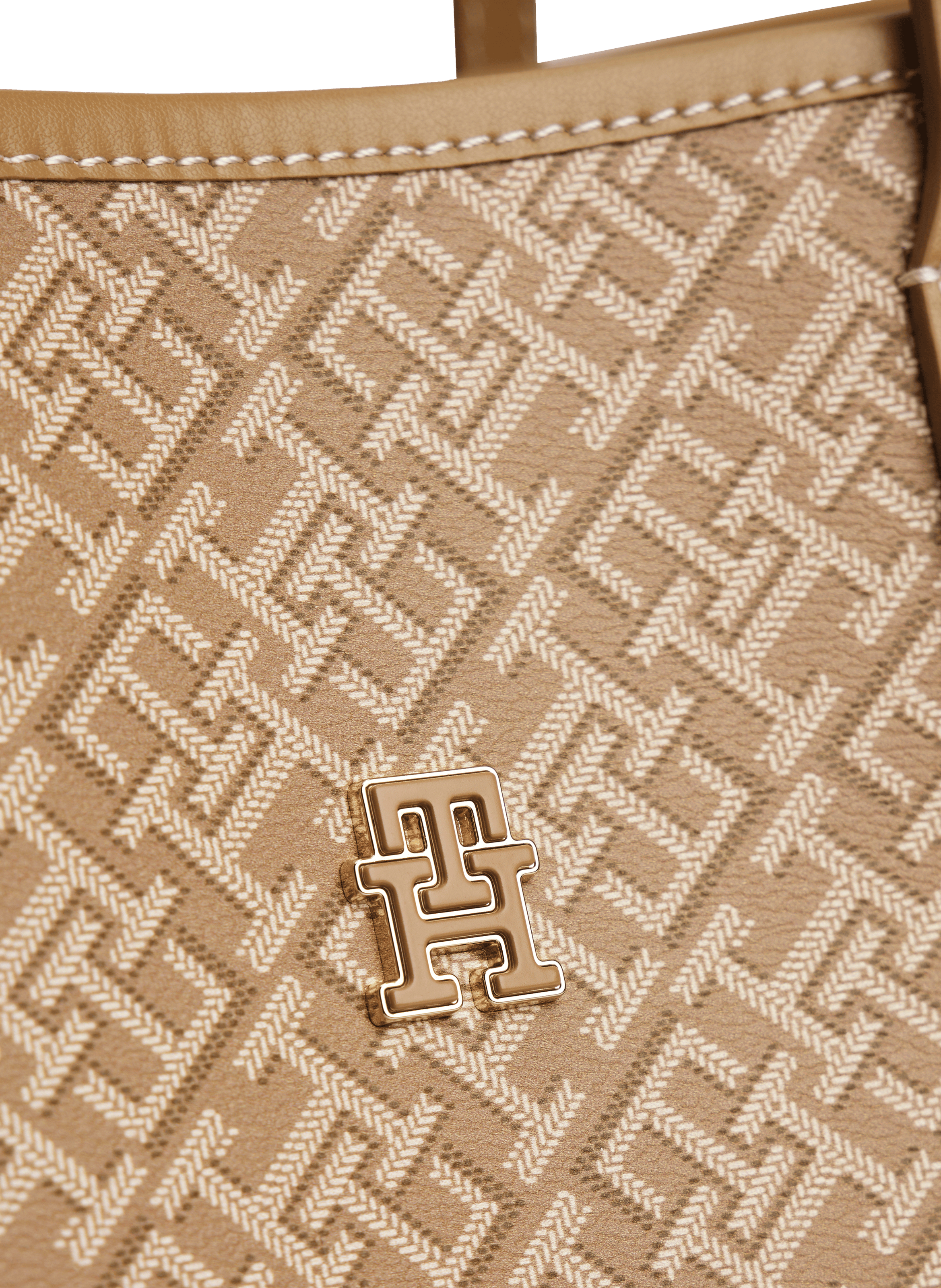 Monogram tote bag TOMMY HILFIGER Brown