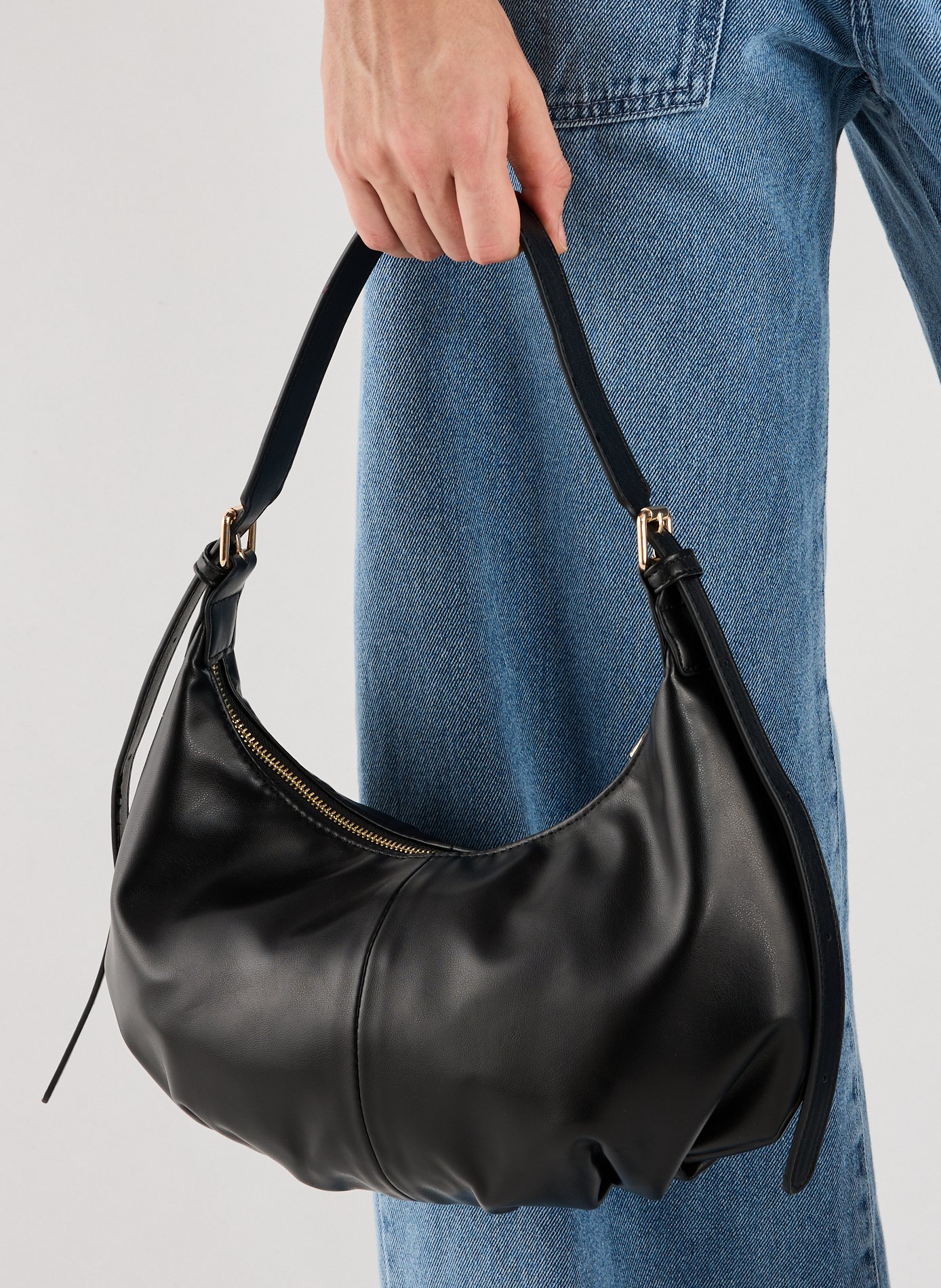 Sac à bandoulière uni AU PRINTEMPS PARIS Noir