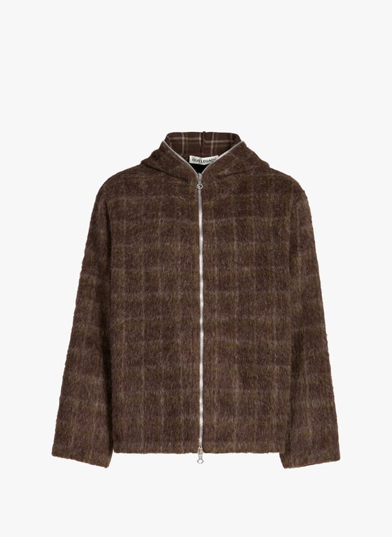 Hoodie with blended wool hood | Brown by OUR LEGACY Hoodie with blended wool hood Brown