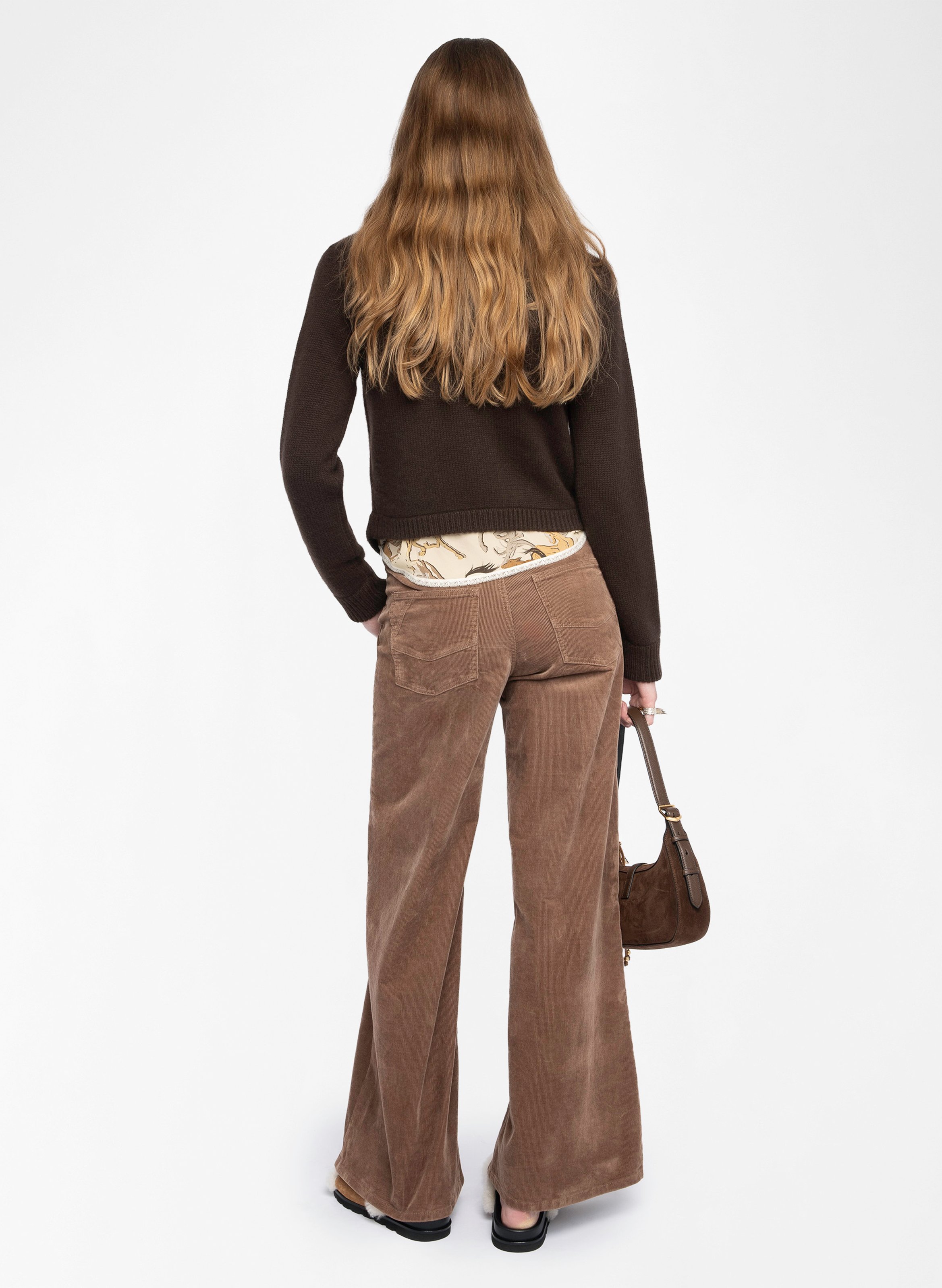 Gilet col rond en cachemire westia ZADIG&VOLTAIRE Marron