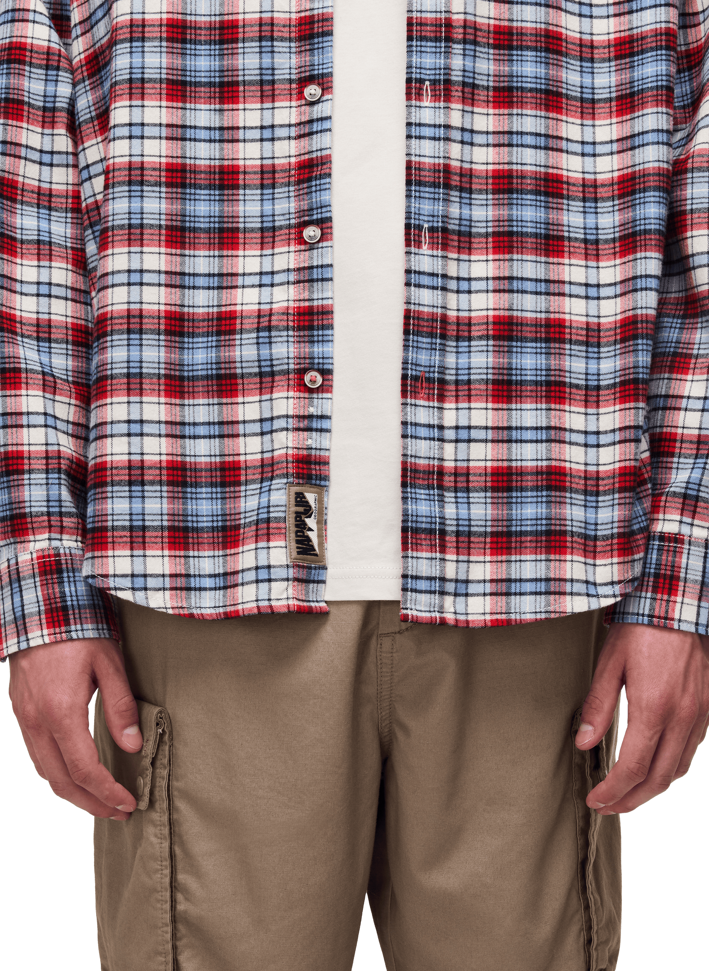 Checked shirt with American collar in cotton NAPAPIJRI Multicolour