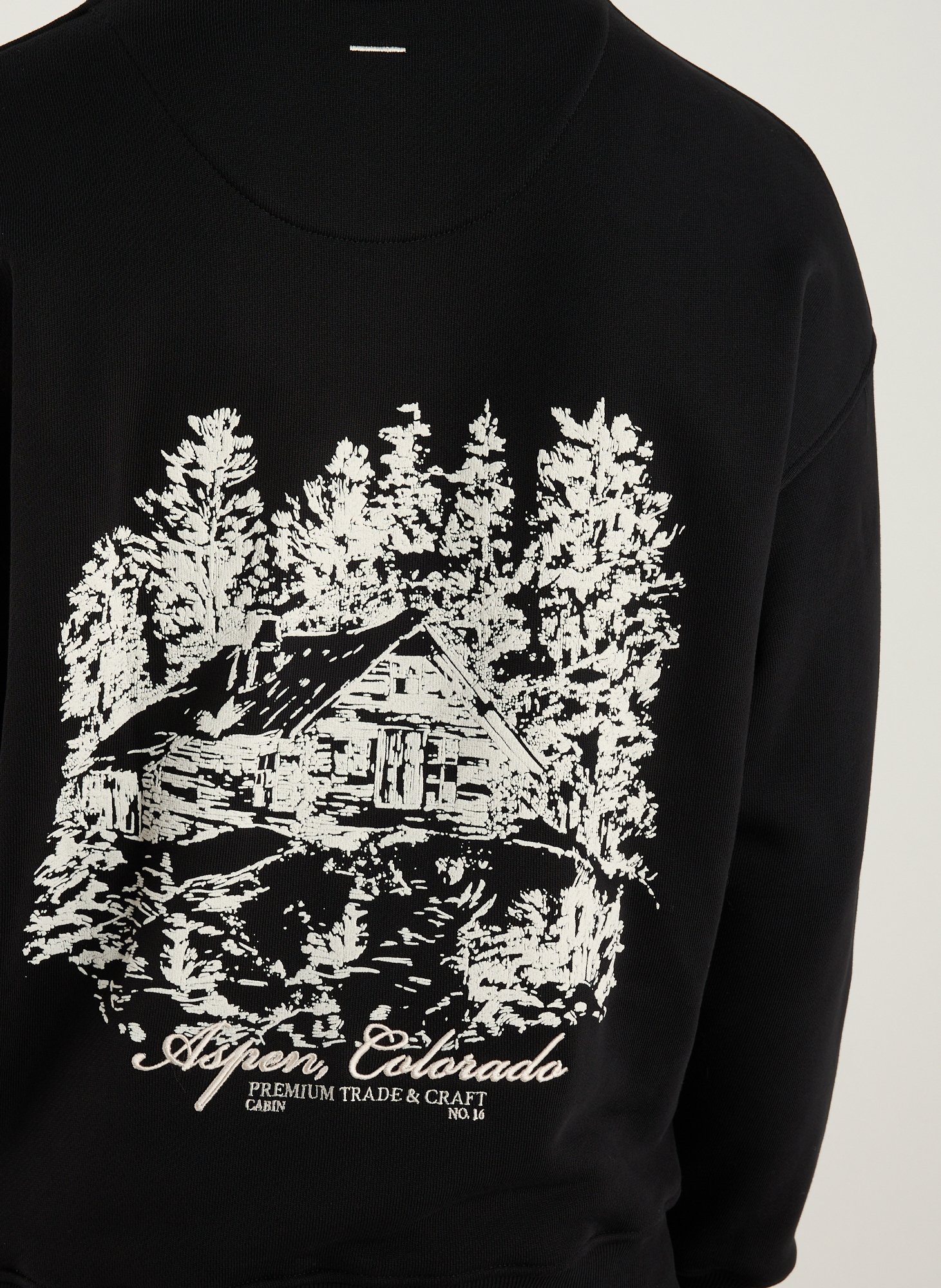 Oversized embroidered cotton sweatshirt ONLY THE BLIND Black