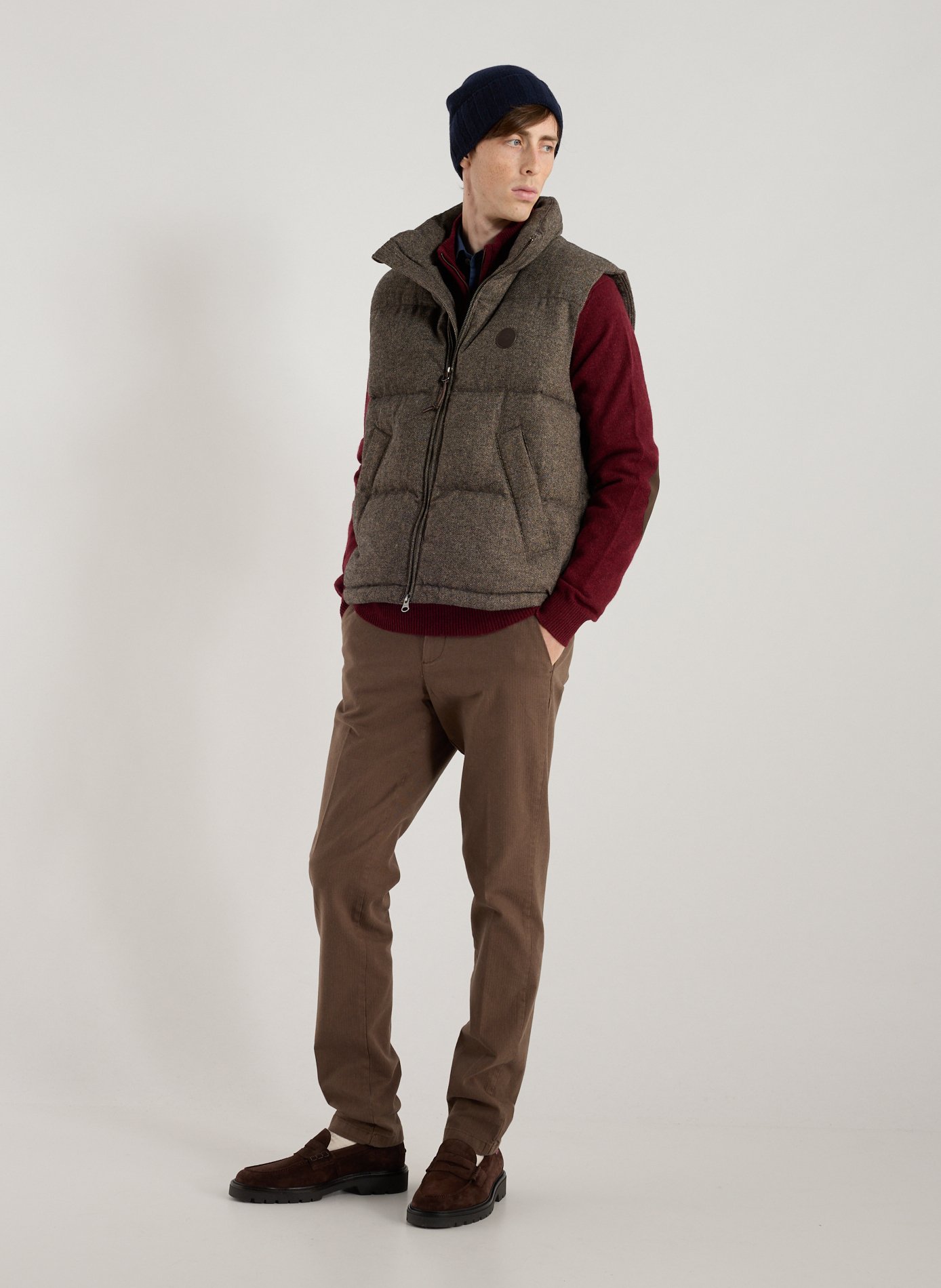 Sleeveless wool blend puffer jacket GANT Beige