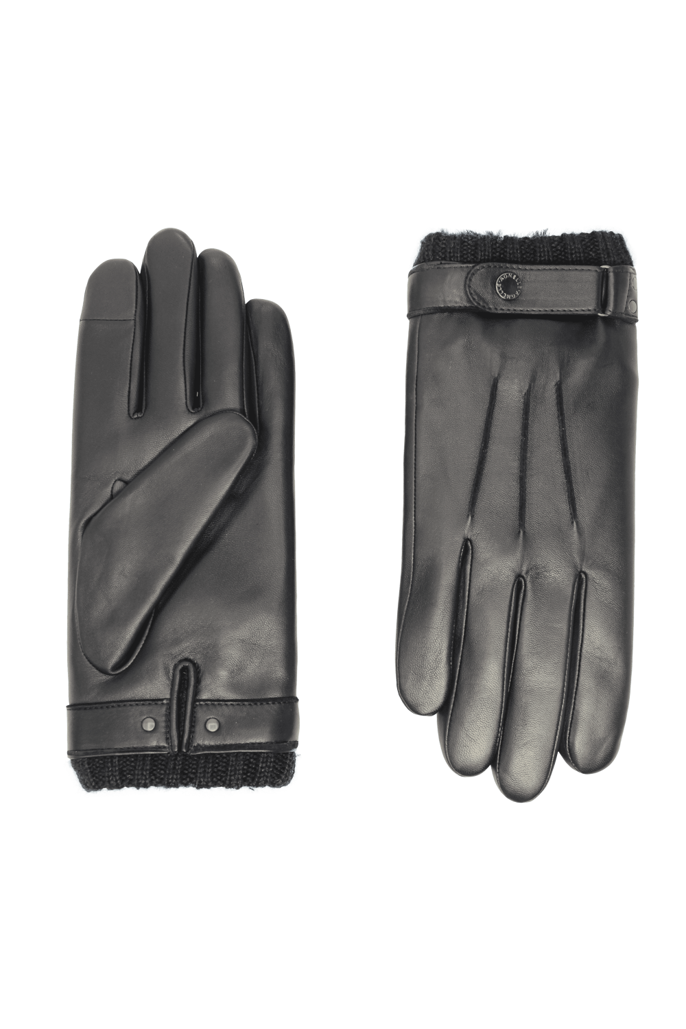 Gants vincent cuir doublés cachemire AGNELLE Noir