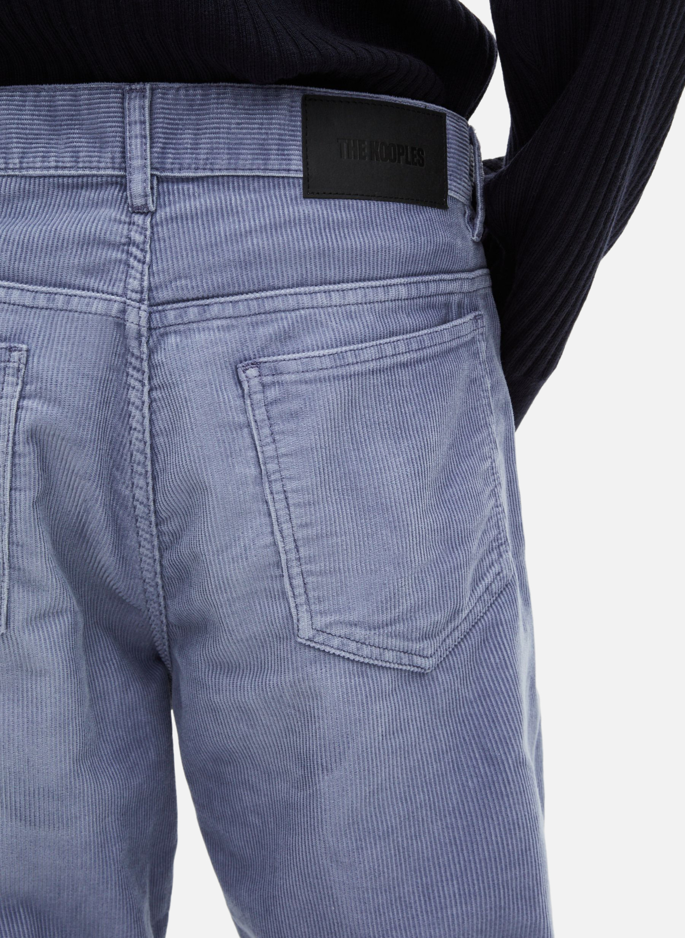 Jean droit en velours côtelé THE KOOPLES Bleu