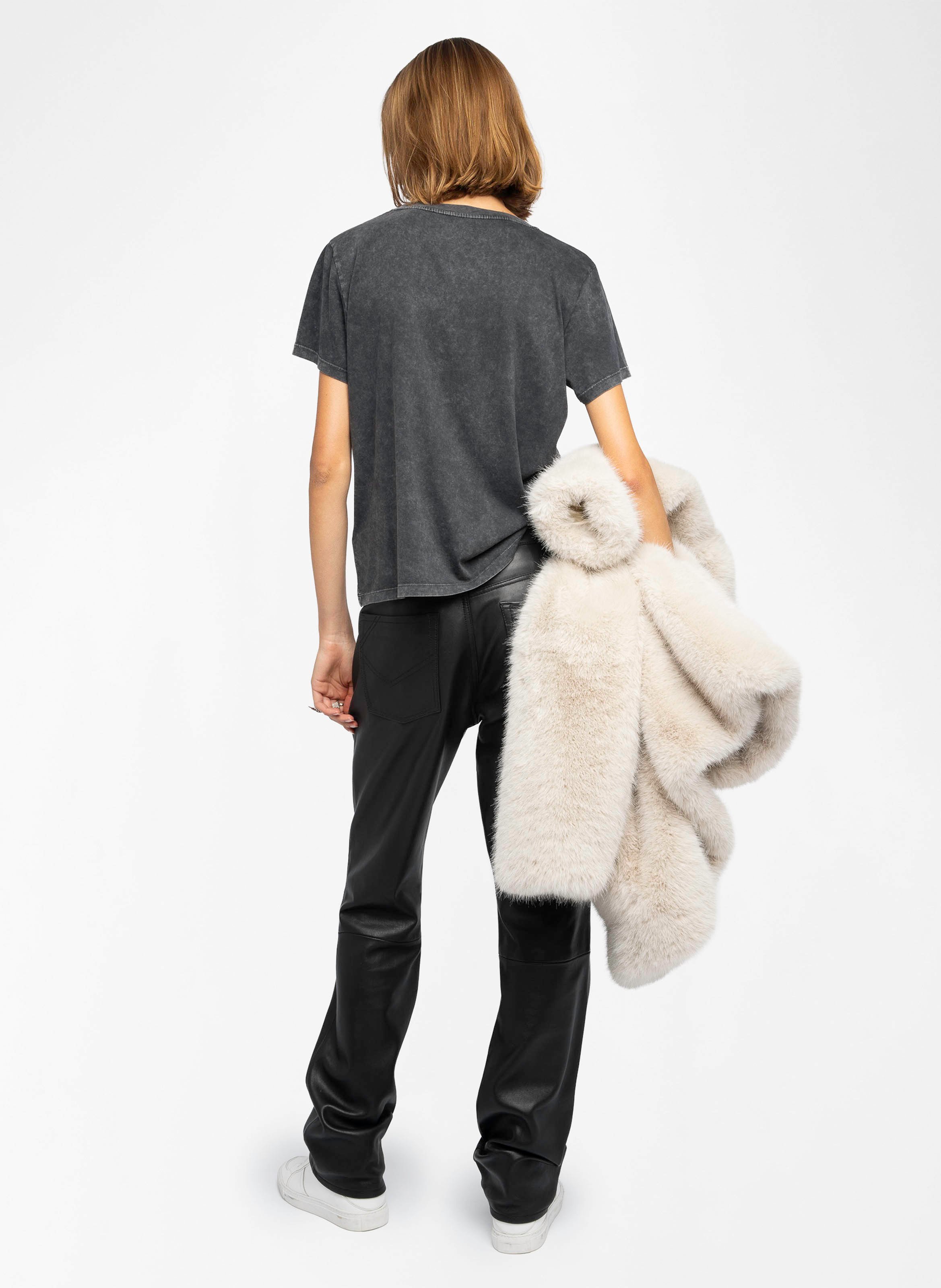 Tee-shirt col rond en coton alys ZADIG&VOLTAIRE Noir