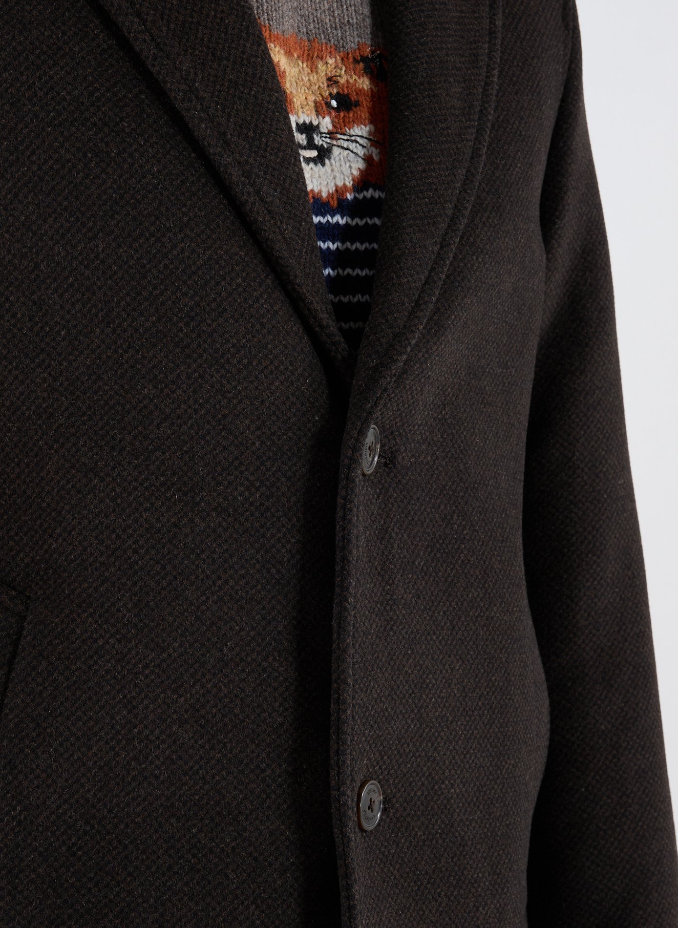 Long wool-blend coat LA MARTINA Multicolour