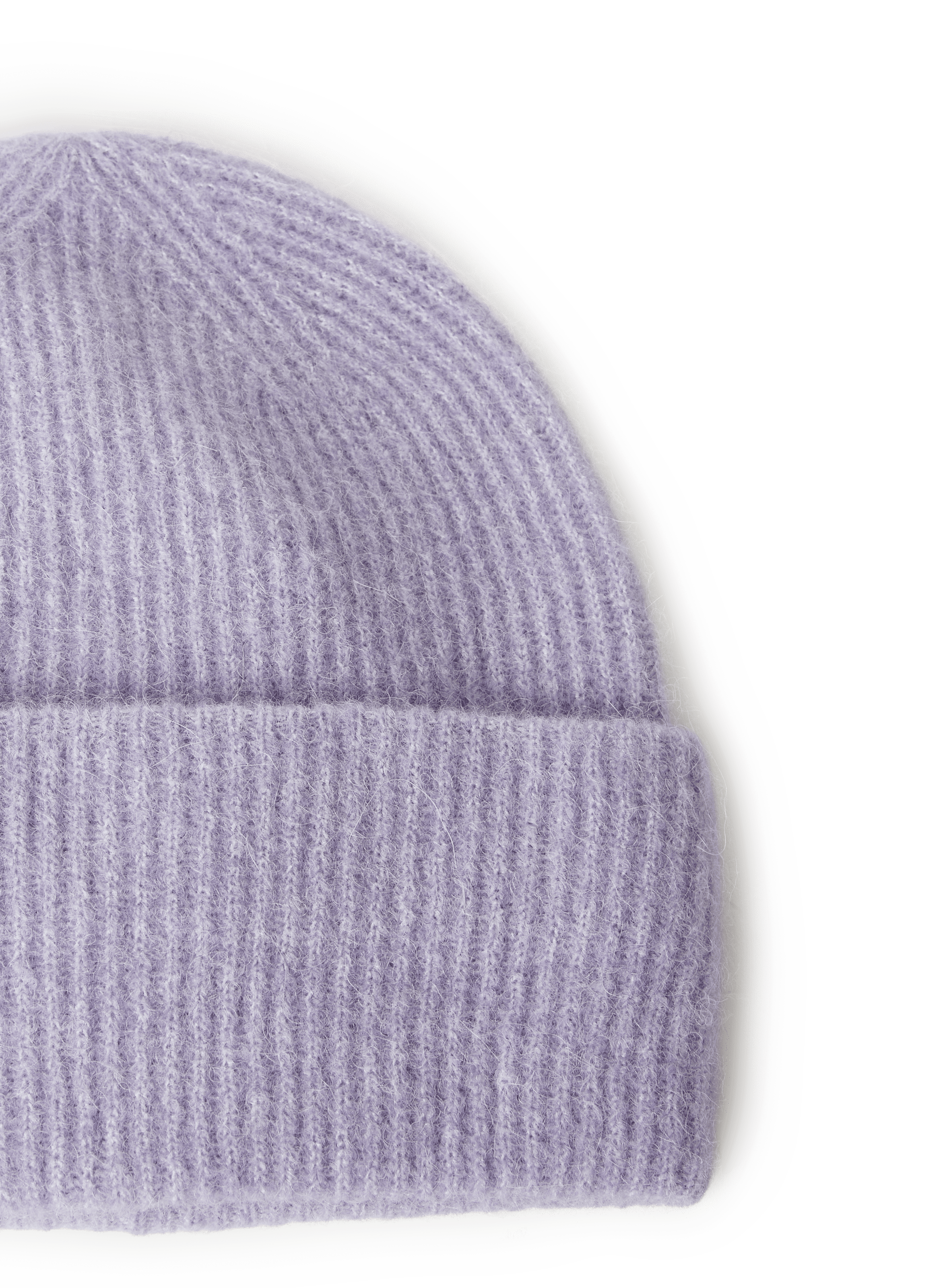 Bonnet côtelé en laine mélangée SAMSOE SAMSOE Violet