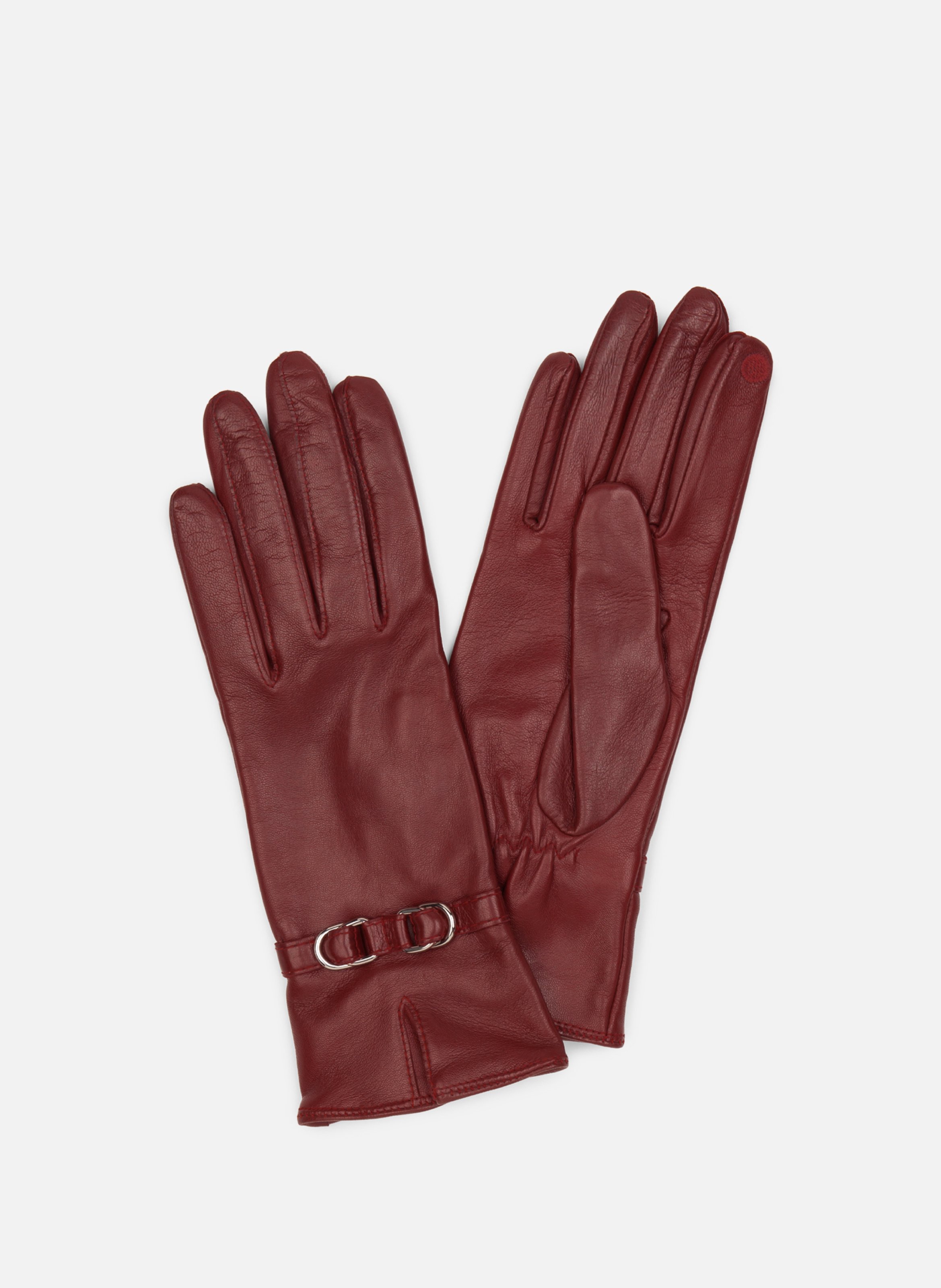 LANCASTER Lambskin gloves Red