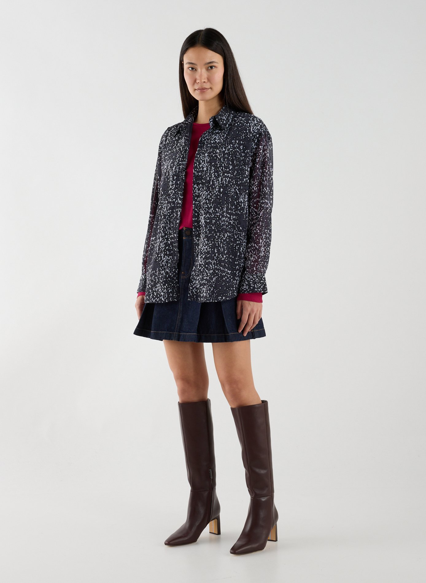 Classic-collar shirt with straight cuffs  CALVIN KLEIN Multicolour