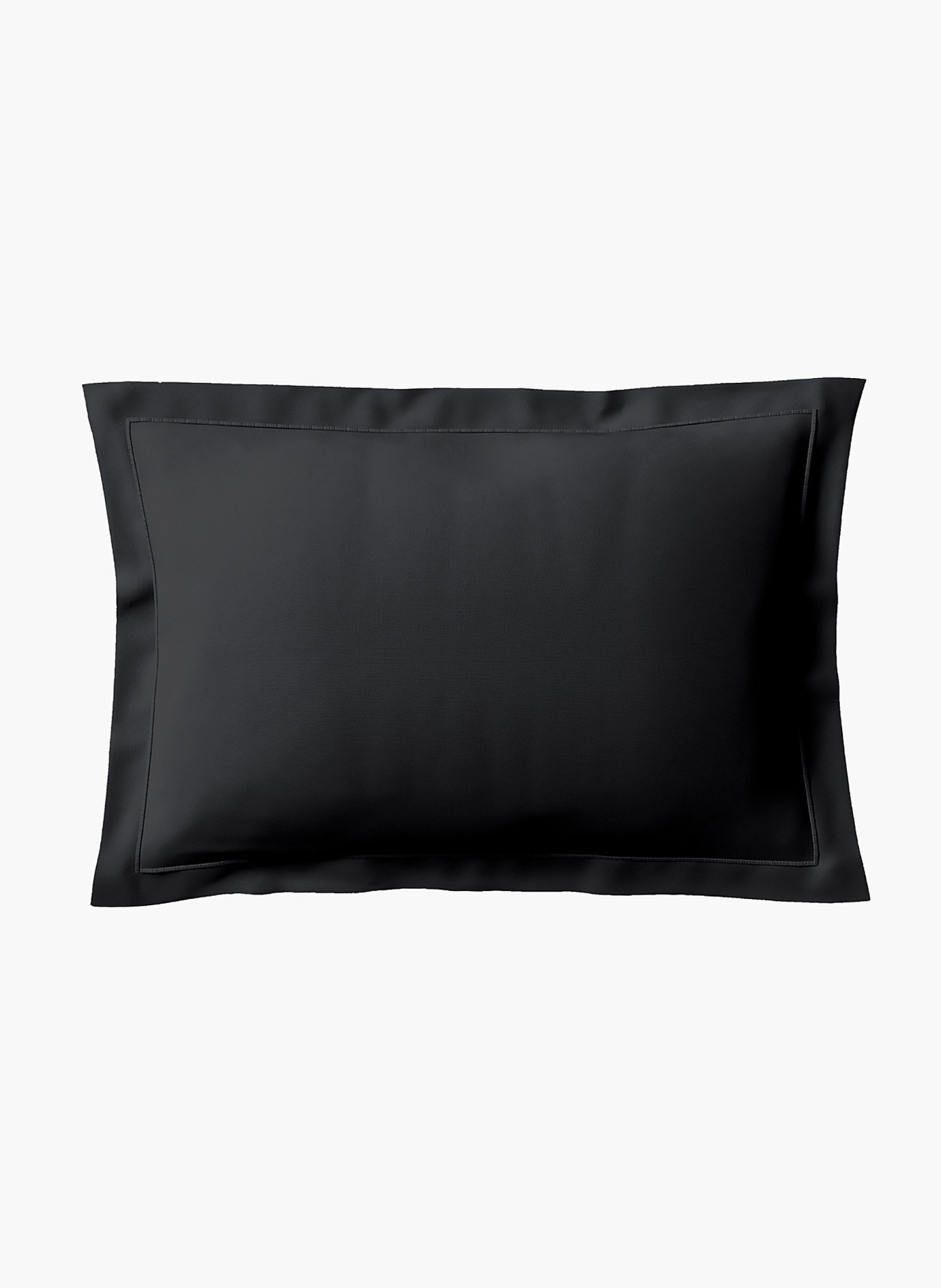 Taie d'oreiller vexin fusain ANNE DE SOLENE Noir