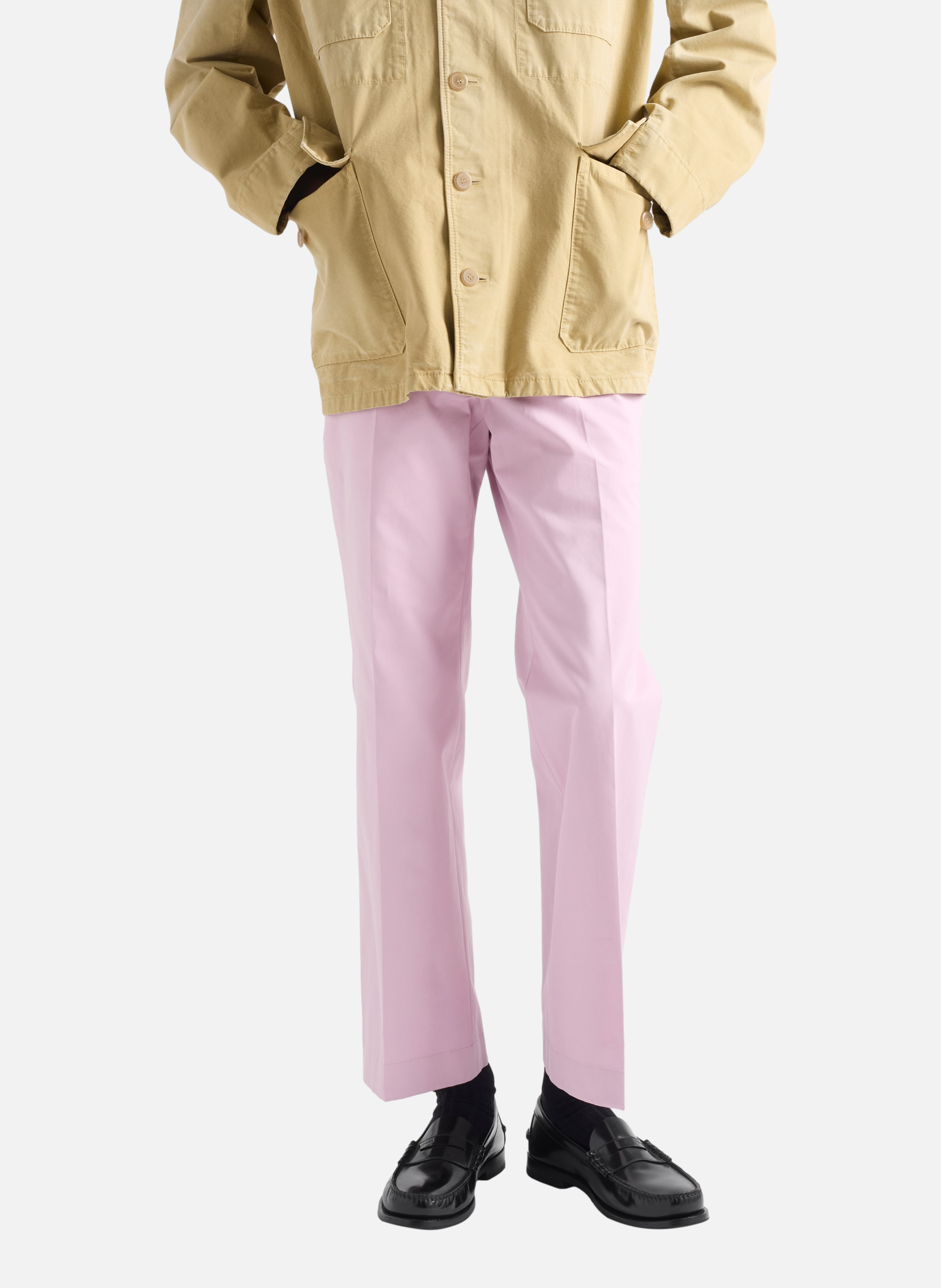 Mocassins en cuir brossé PRADA Noir