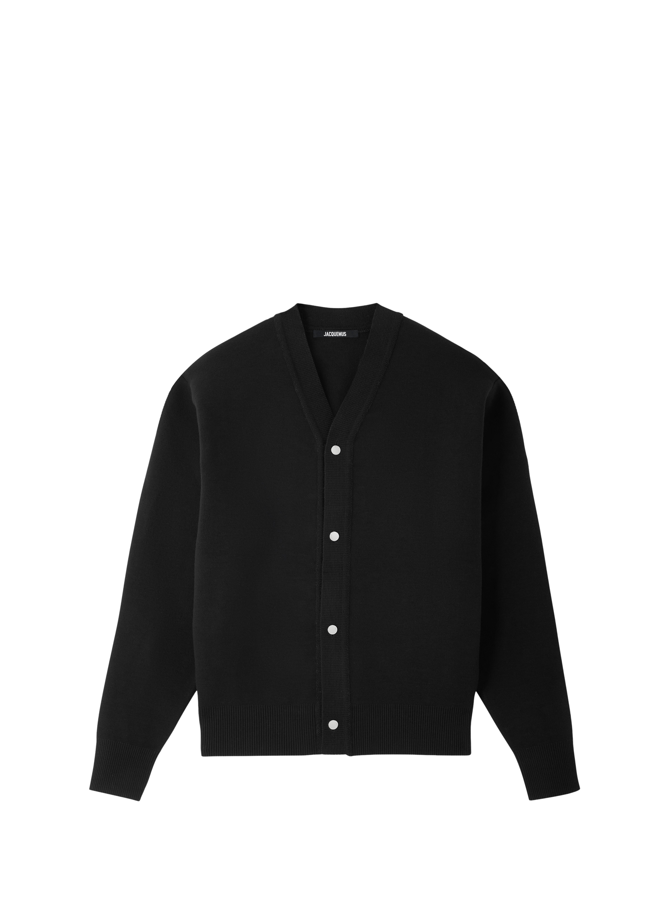 The Doppio merino wool cardigan JACQUEMUS Black