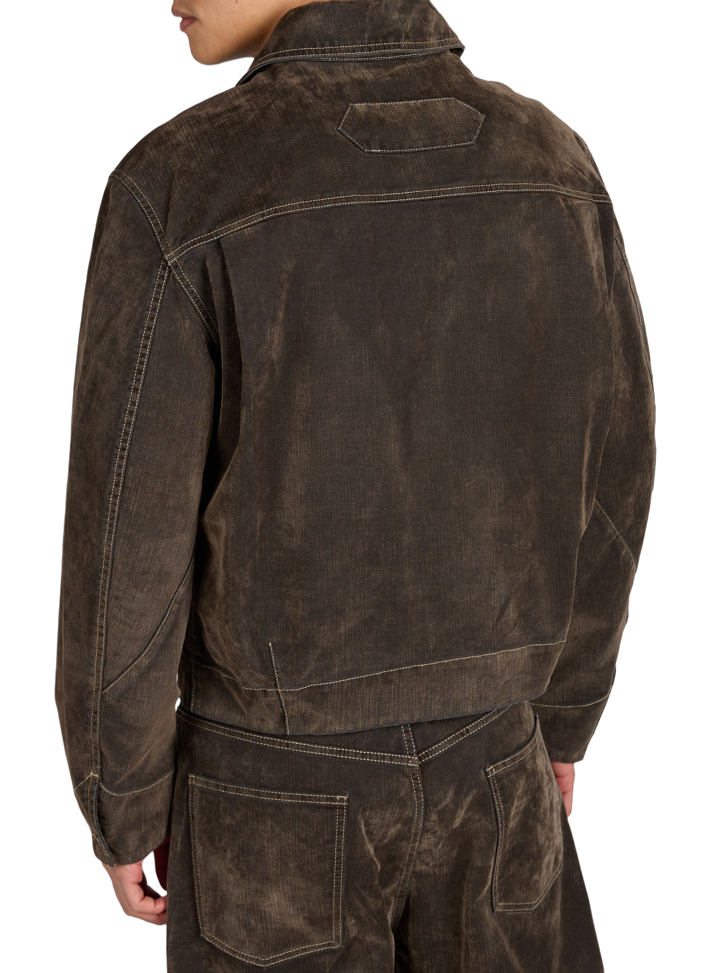 Mirada straight denim cotton jacket JACQUEMUS Brown