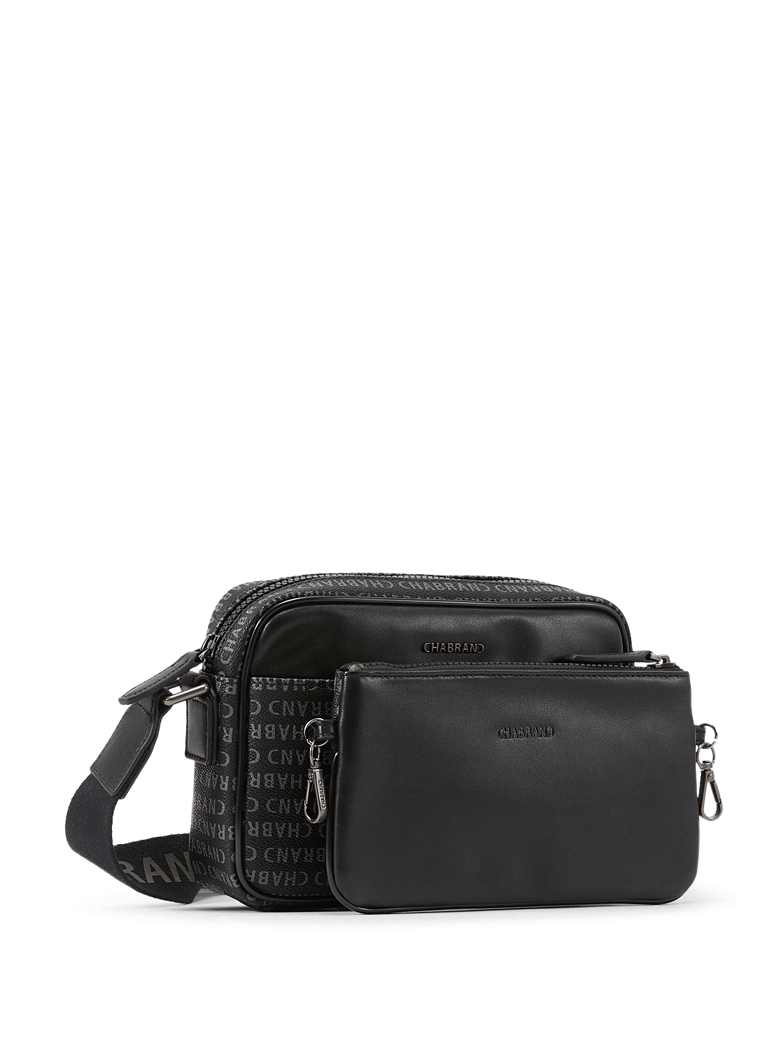 Monogram print shoulder bag CHABRAND Black