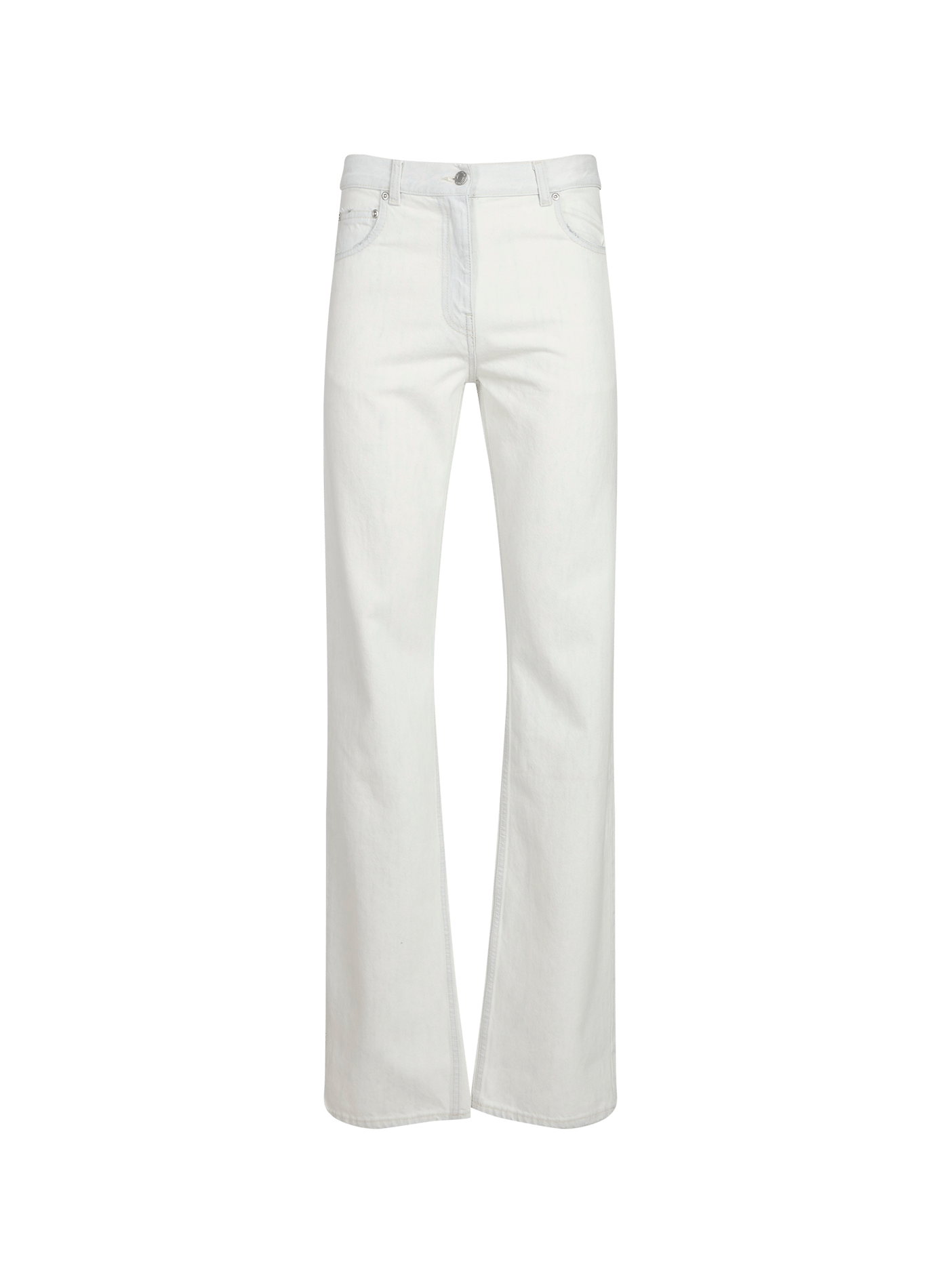 Jean droit en coton Calvin Klein Collection Blanc