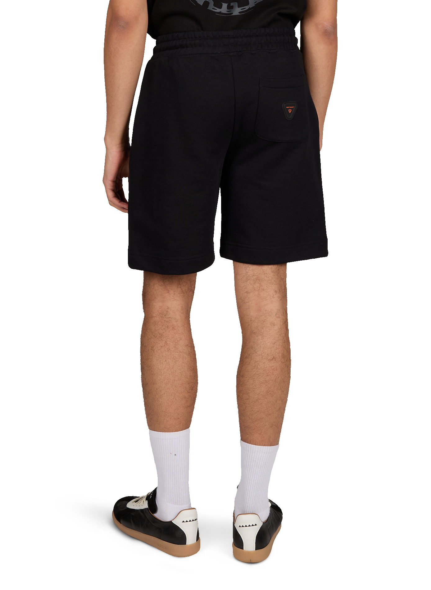 Short Yann uni en coton mélangé GERTRUDE ET GASTON Noir