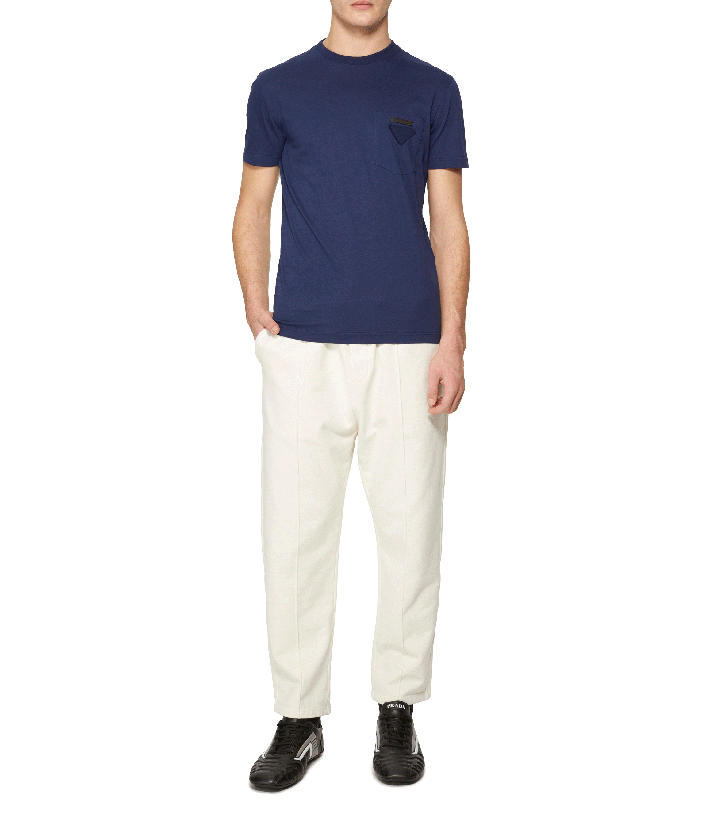 Cotton joggers PRADA Beige
