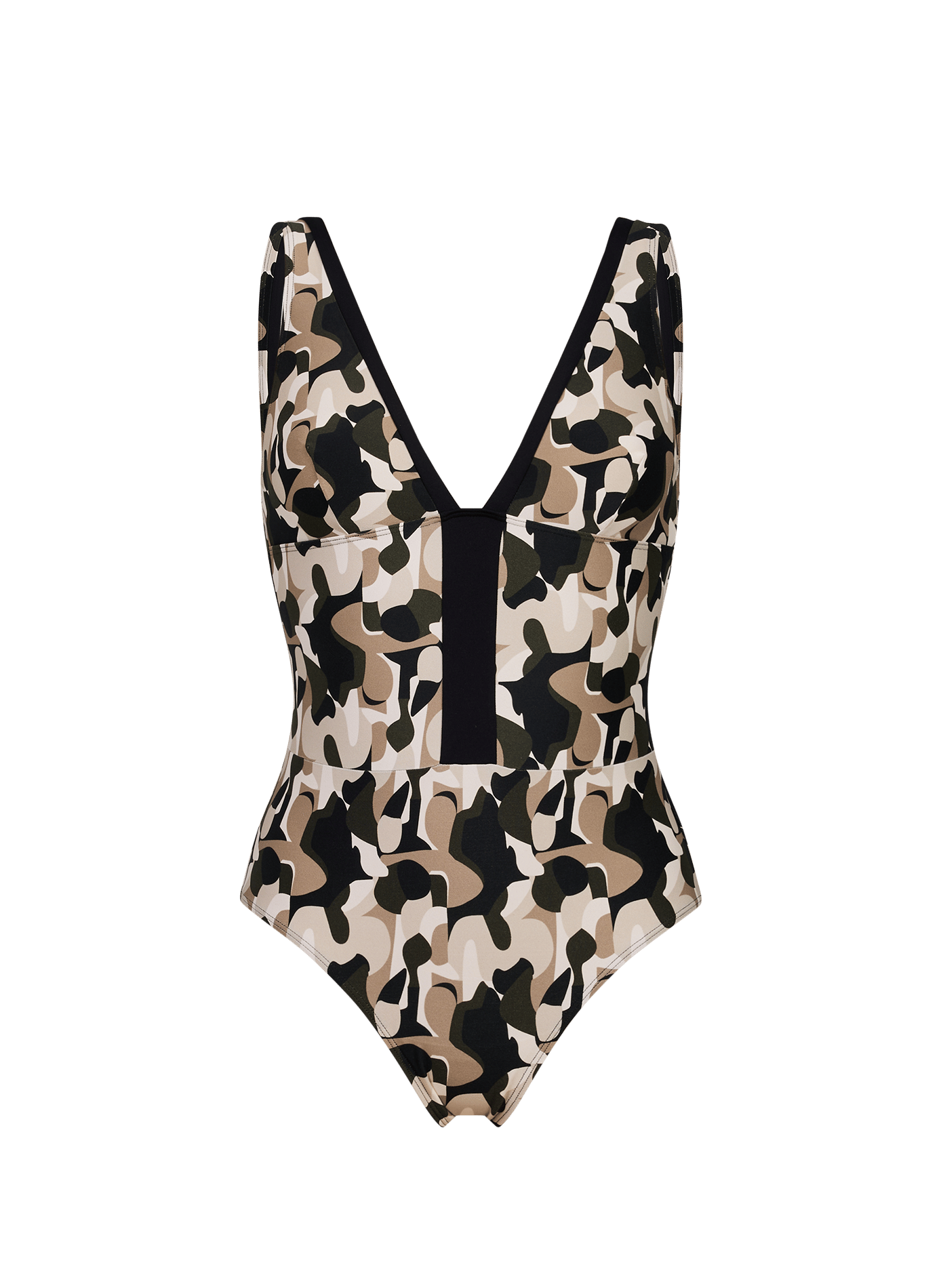 Maillot de bain une pièce imprimé à col v D NU D Multicolore