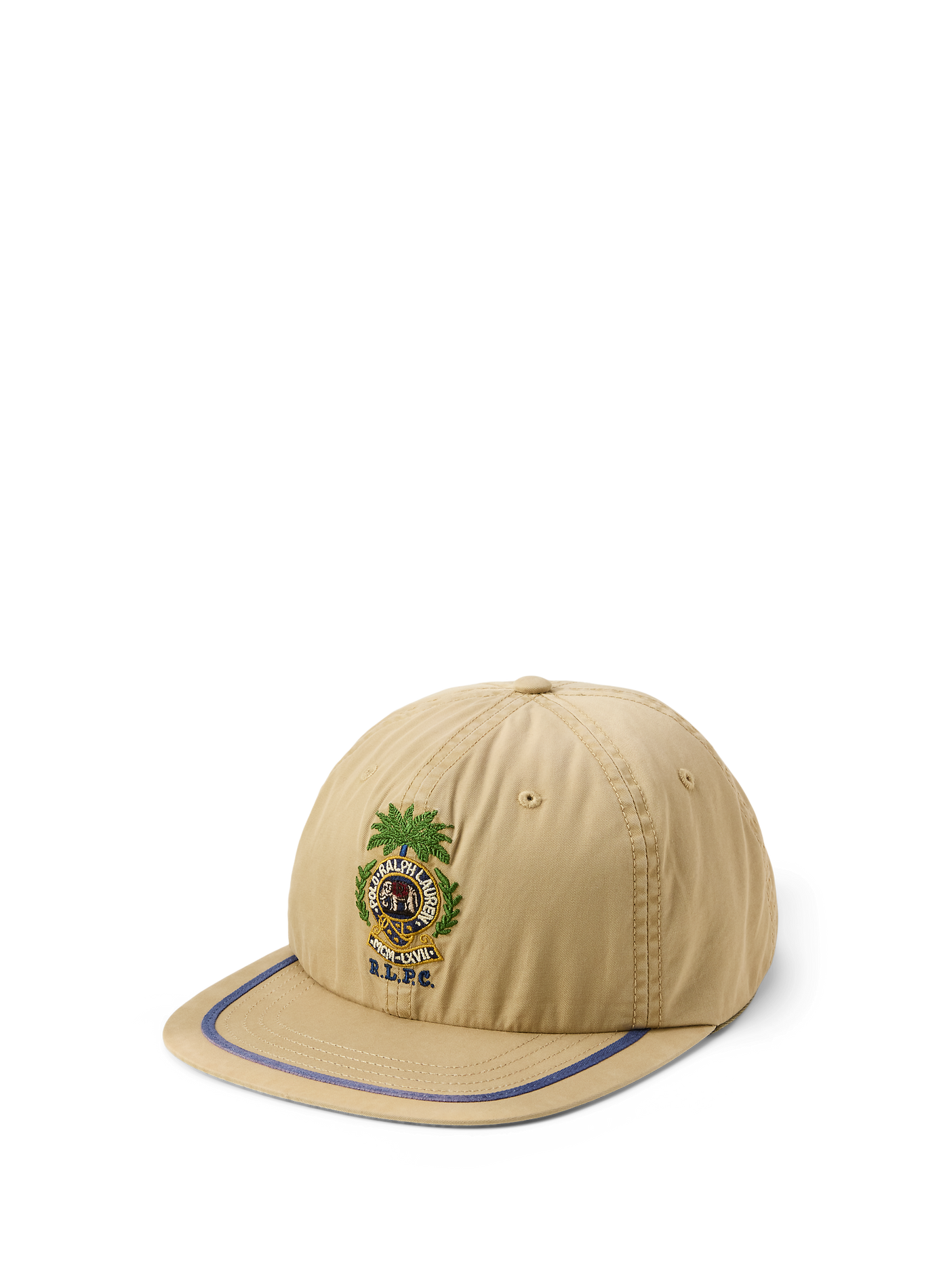 Casquette brodée d'un écusson en coton POLO RALPH LAUREN Kaki