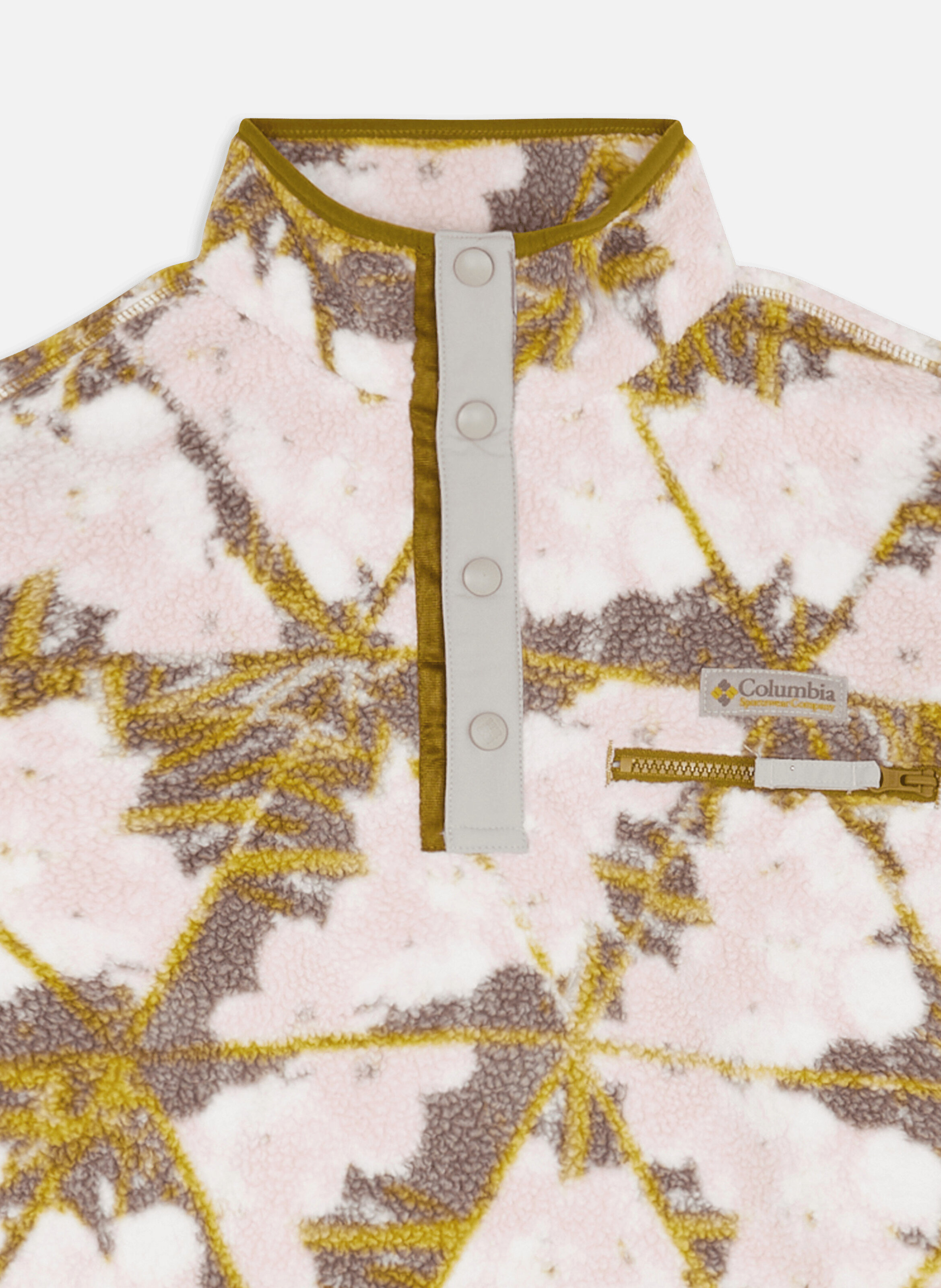 Polaire helvetia ii printed cropped half snap COLUMBIA Rose