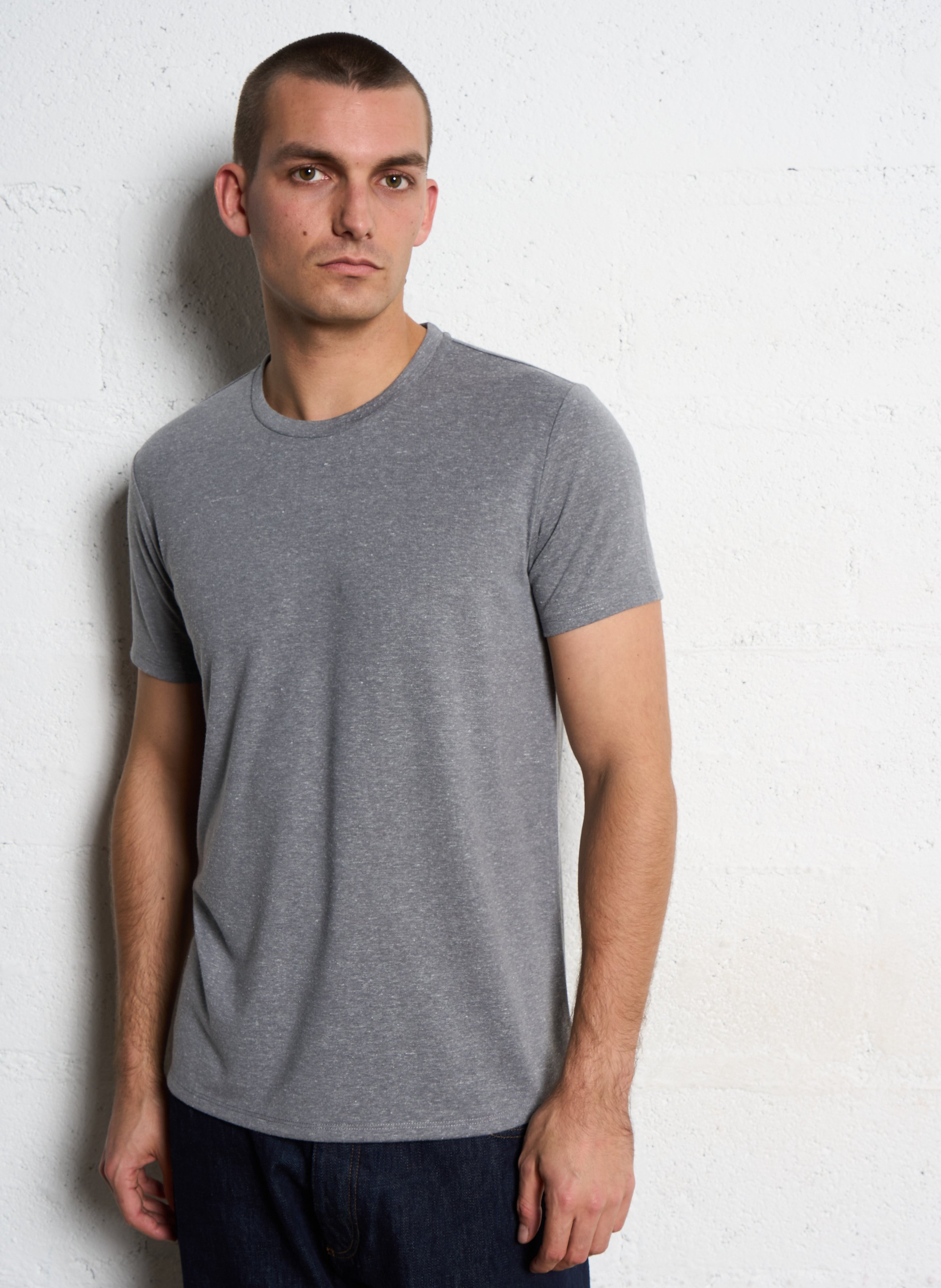 Tee-shirt droit col rond IKKS Gris