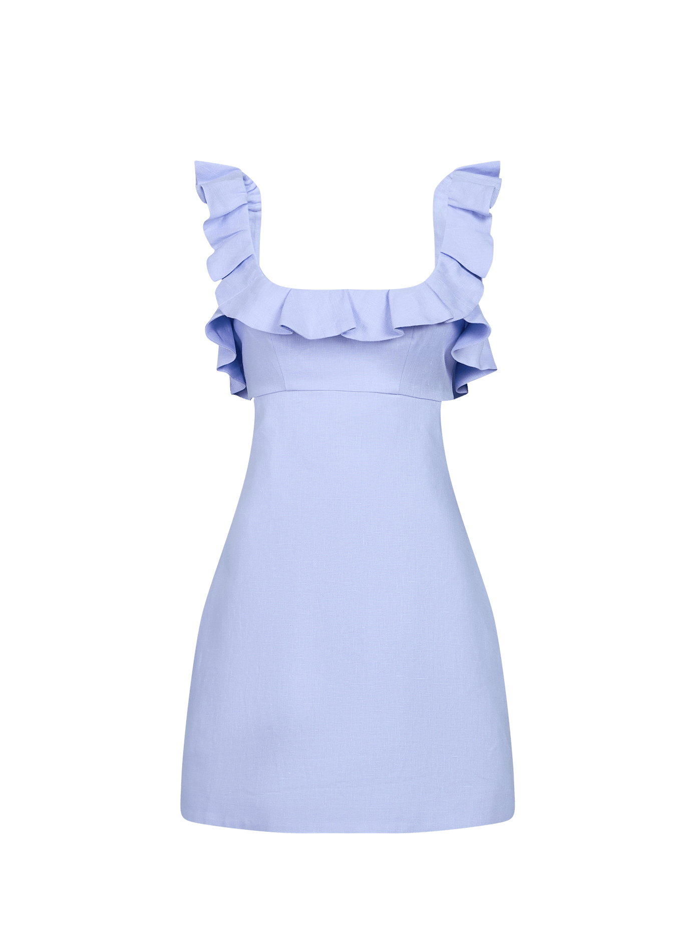 Open back dress with tie and ruffled detail ZIMMERMANN Blue