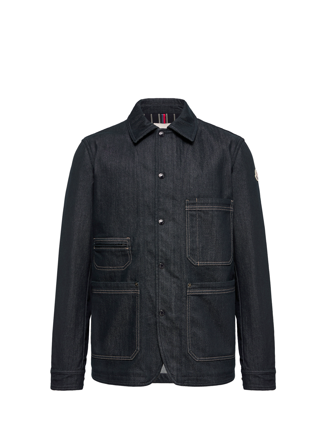 Haderu overshirt in blended cotton denim MONCLER Blue