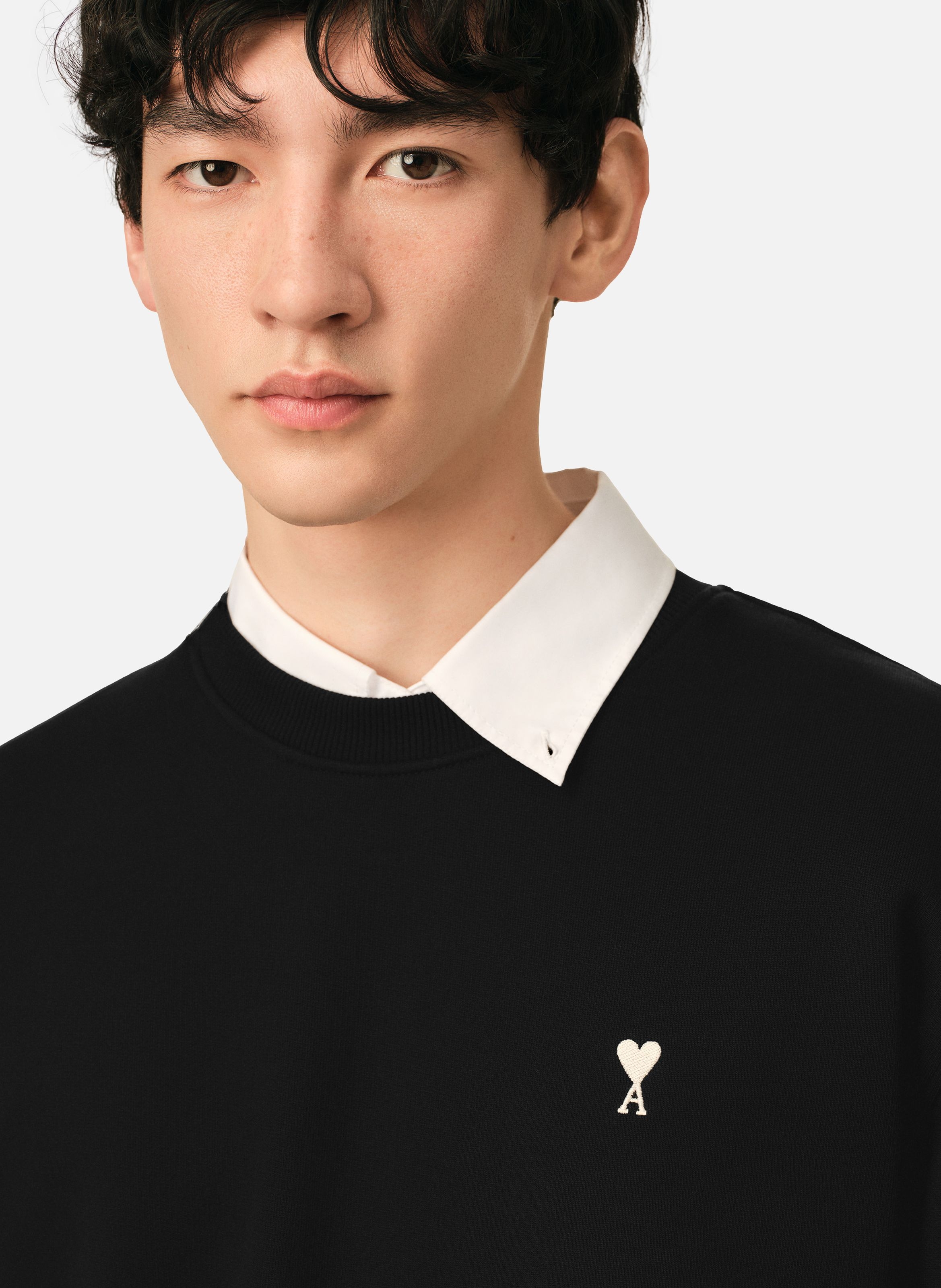 Sweatshirt en coton ami de coeur AMI PARIS Noir