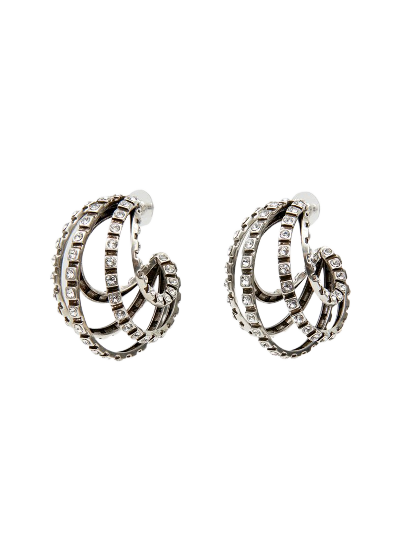 Boucles d'oreilles larges créoles  ISABEL MARANT Transparent