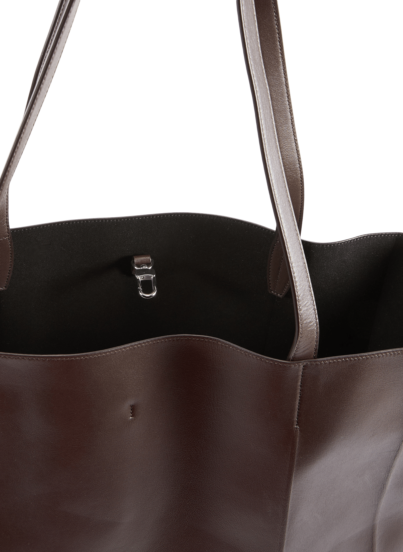 Cowhide leather tote bag TOTEME Brown