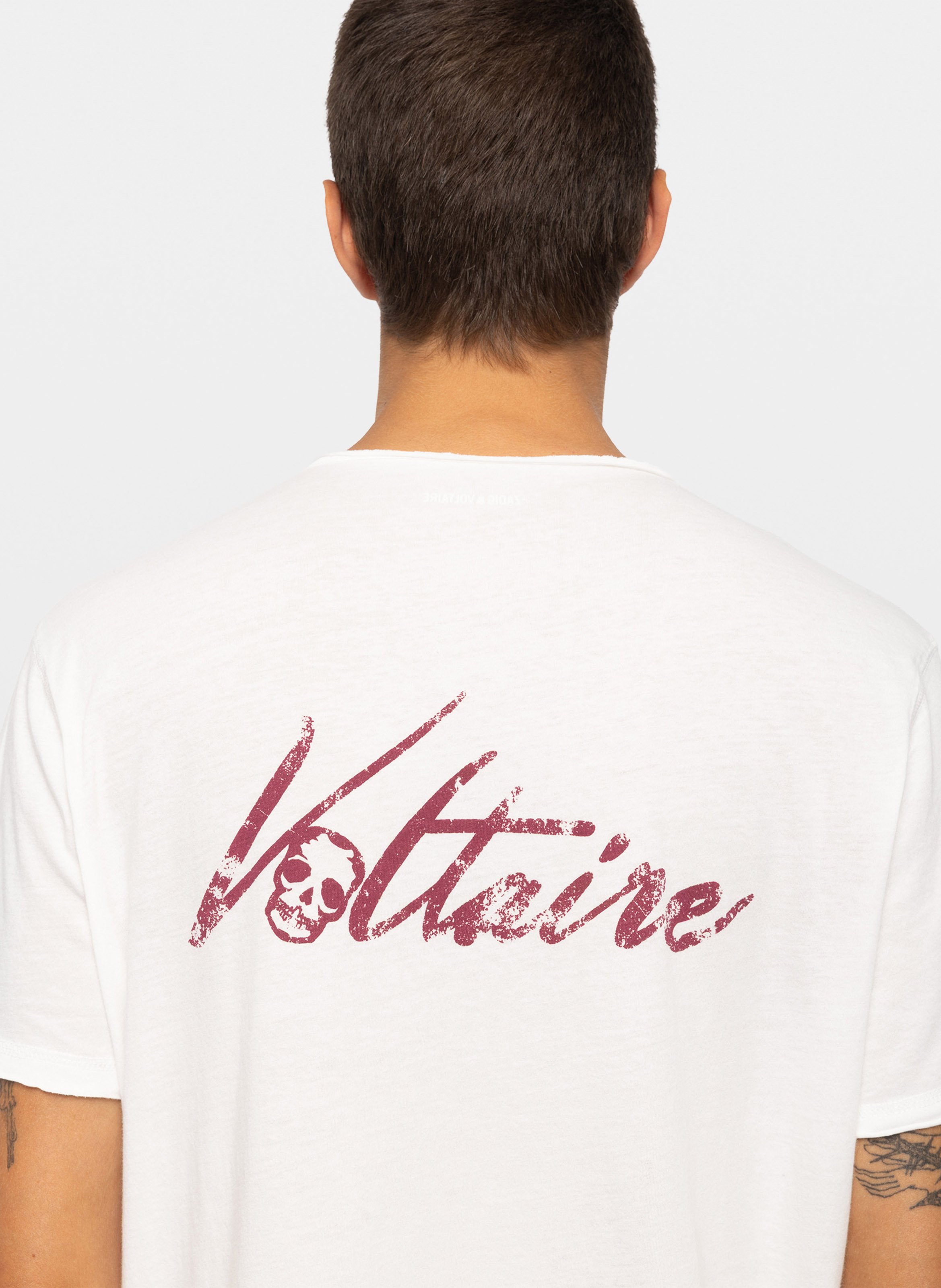 Tee-shirt droit en coton monastir ZADIG&VOLTAIRE Blanc