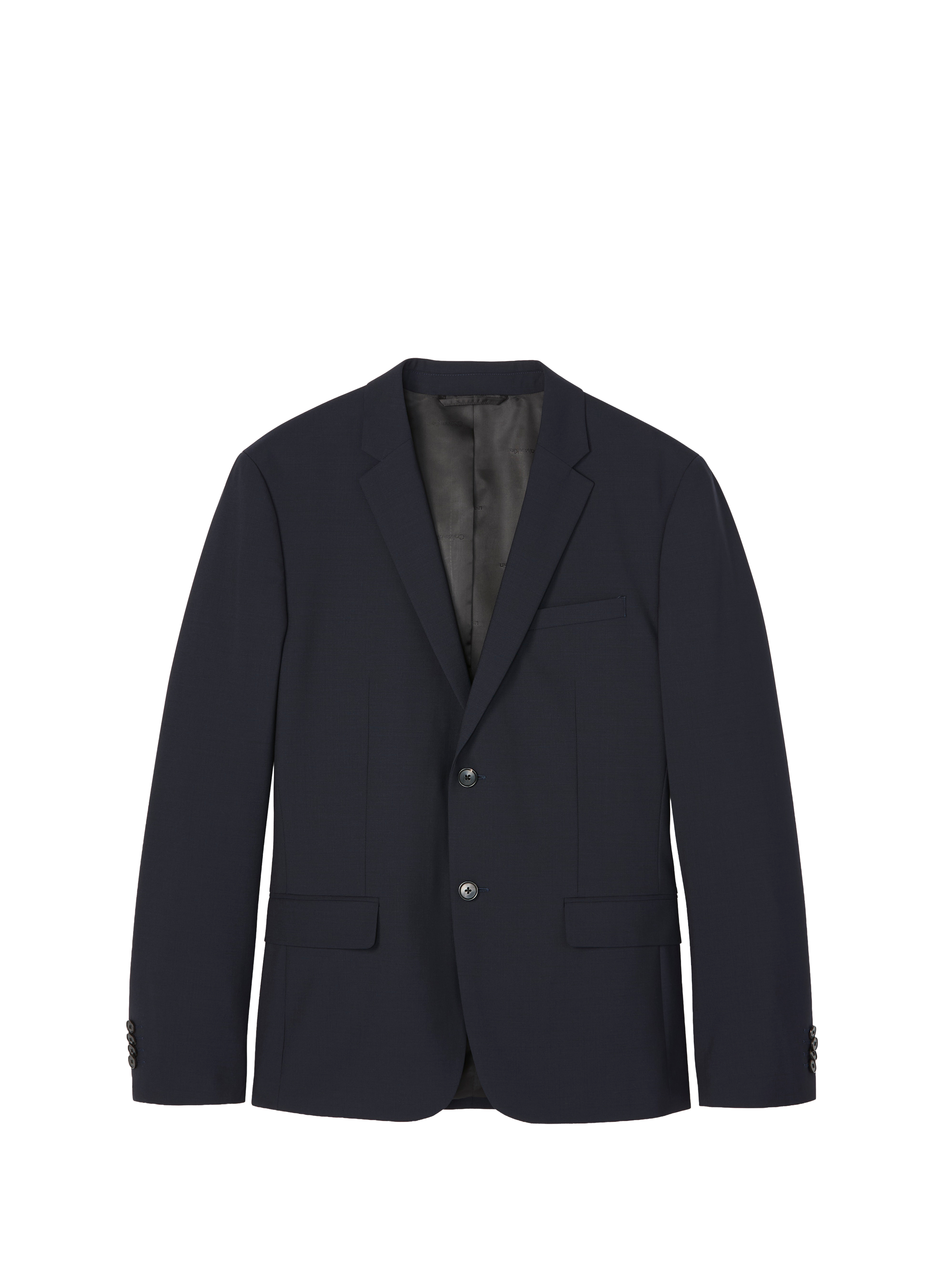 Blazer droit en laine mélangée CALVIN KLEIN Bleu