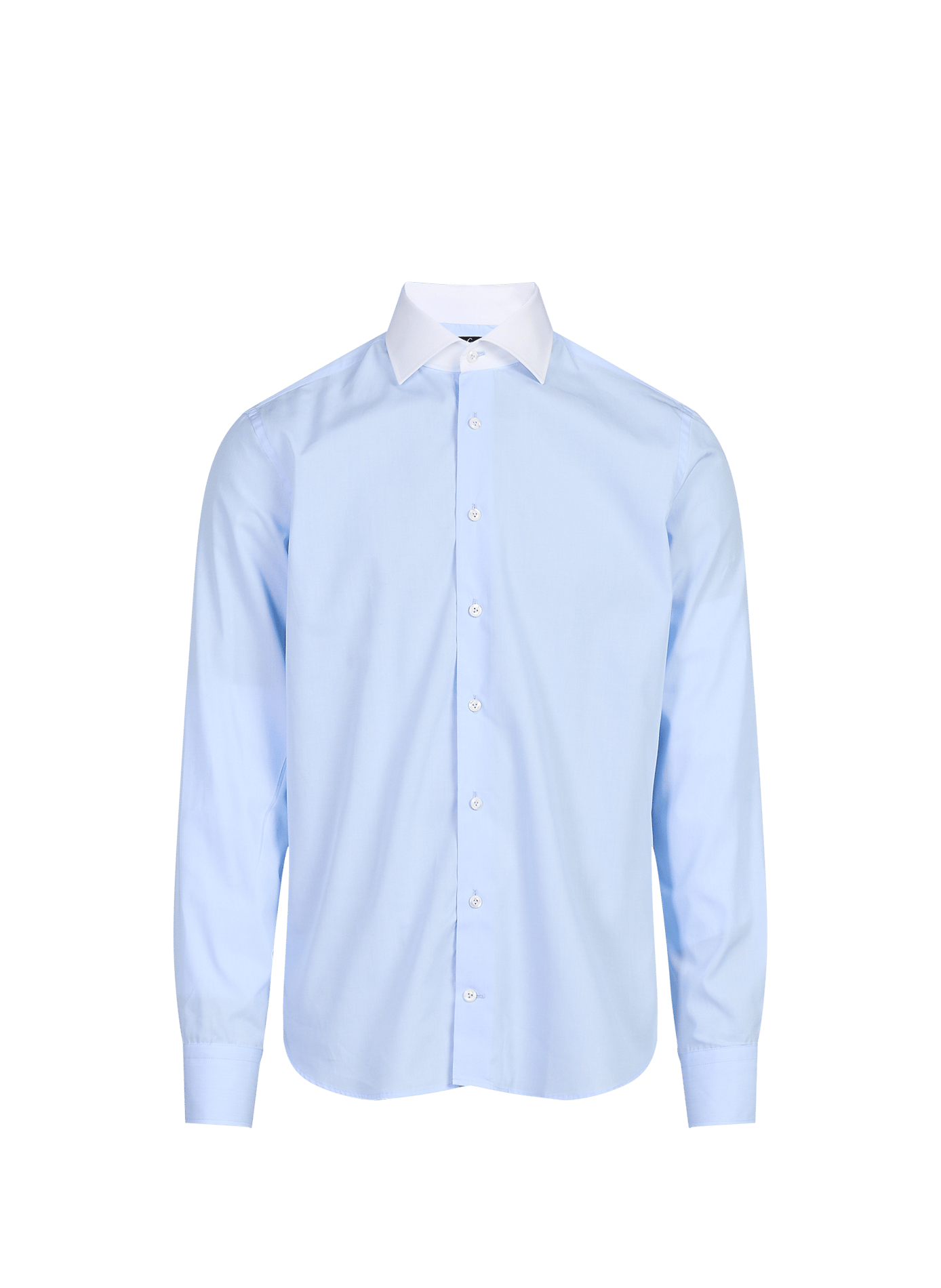Einfarbiges Hemd mit Kontrastkragen VAN LAACK Blau