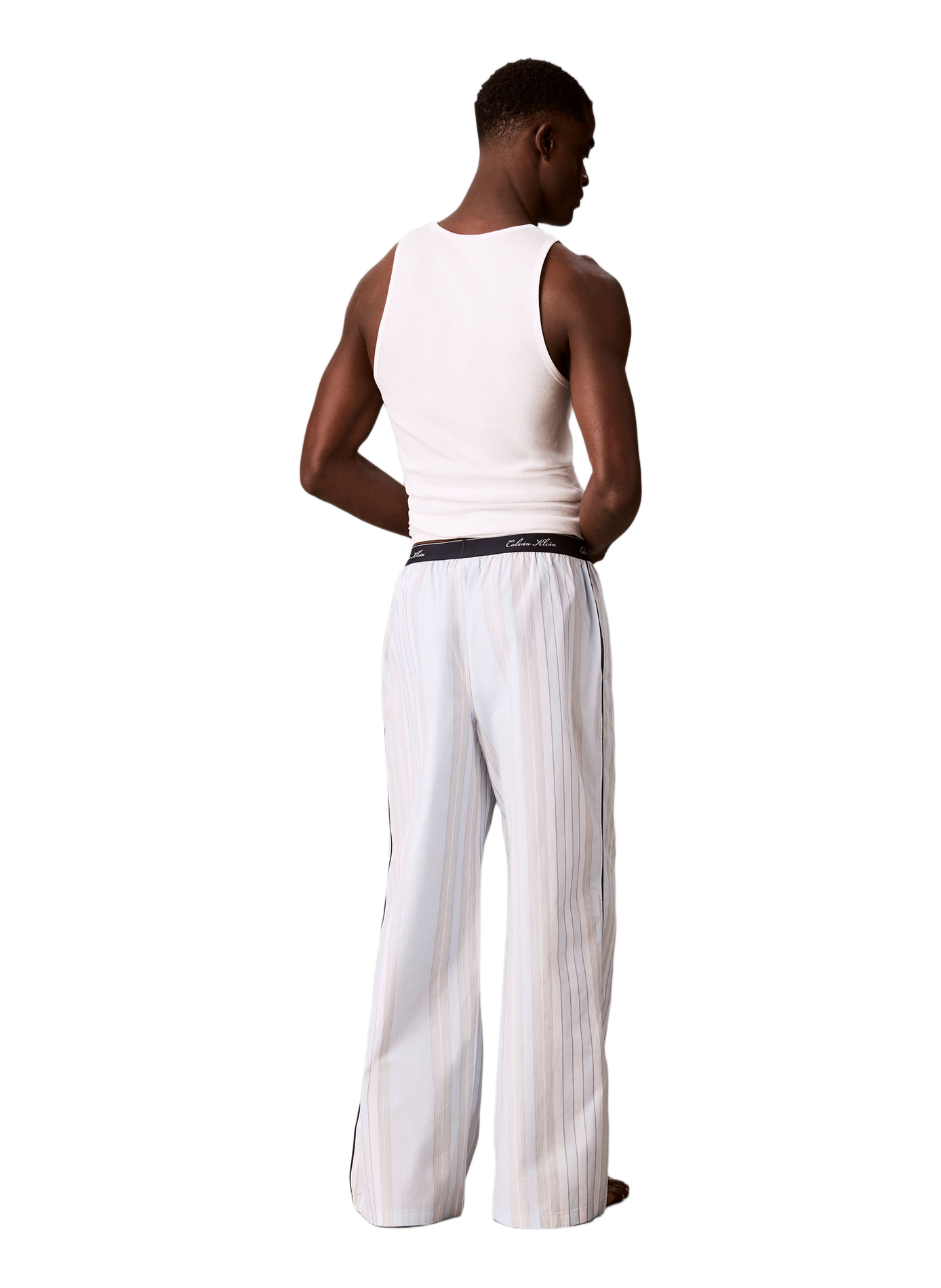 Pantalon de pyjama rayé en coton CALVIN KLEIN Multicolore
